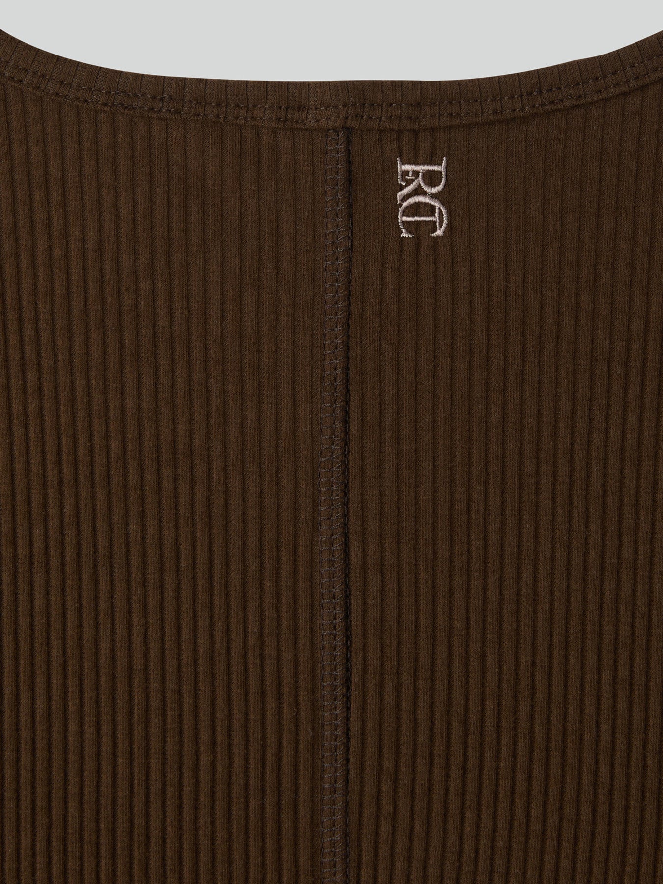Ribbed Jersey Top (Khaki Brown)