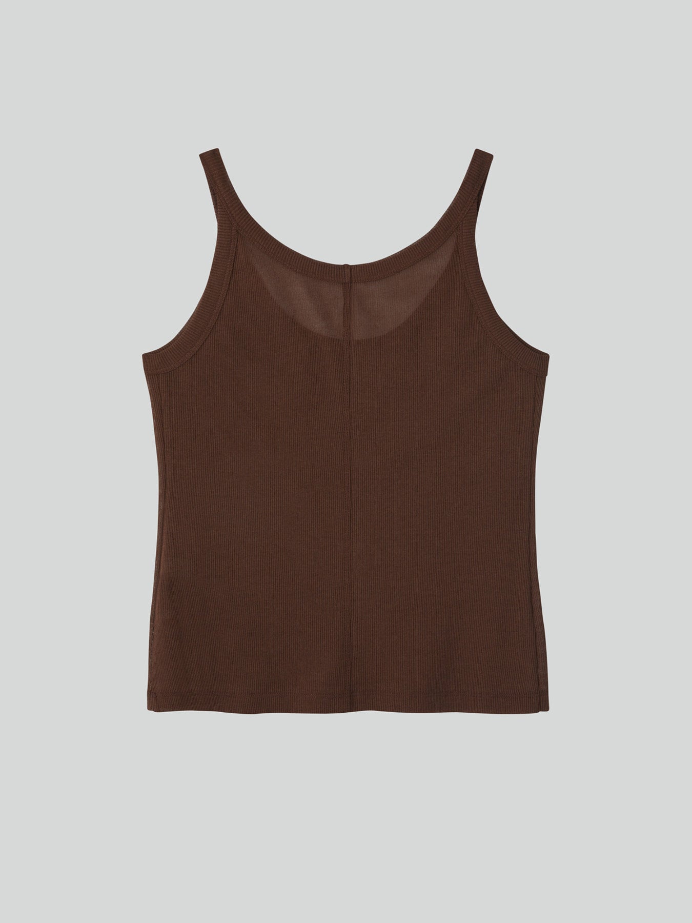 Sheer Jersey Tank Top (Red Brown)