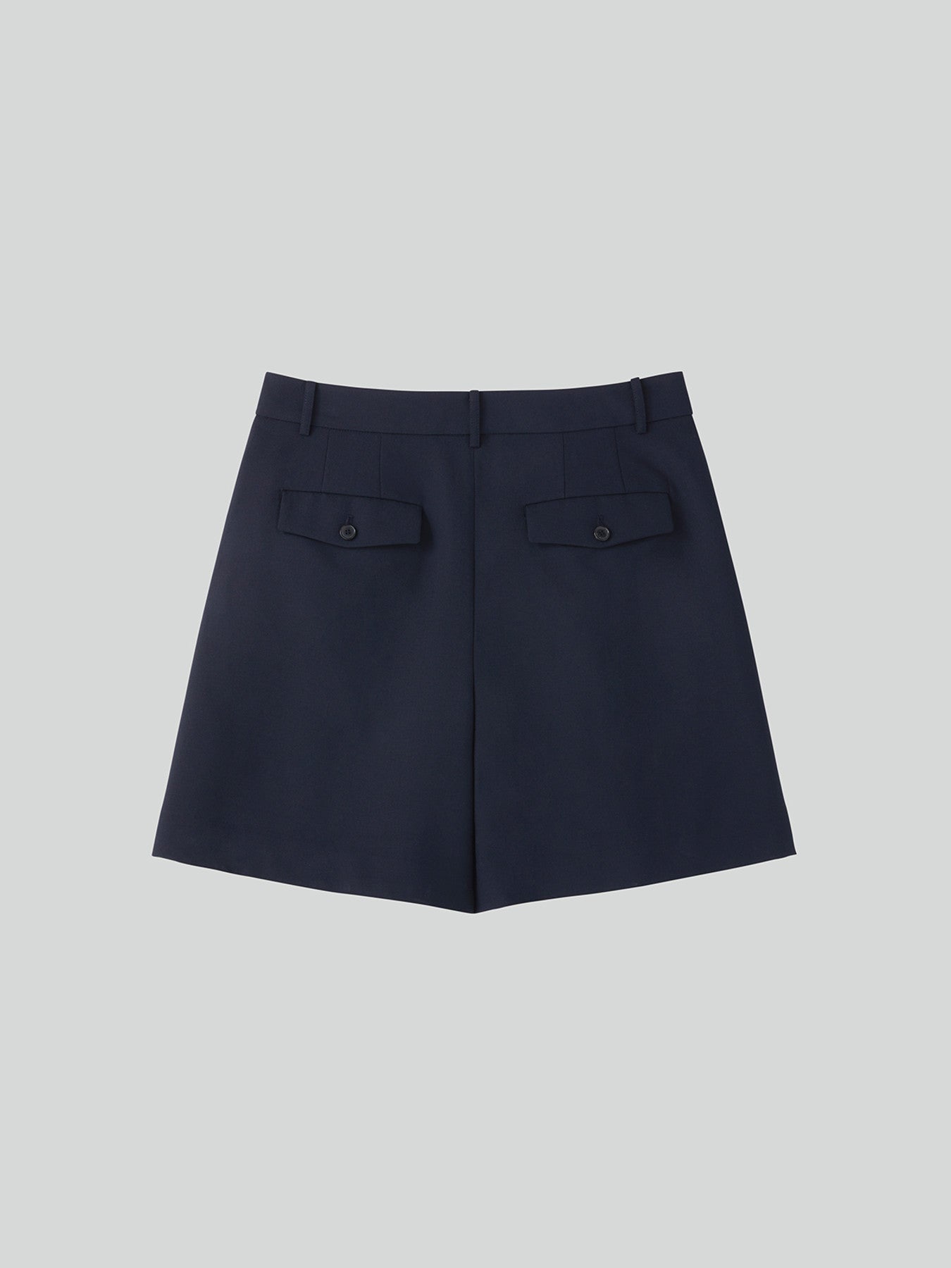 Double Pleated Shorts Women (Dark Navy)