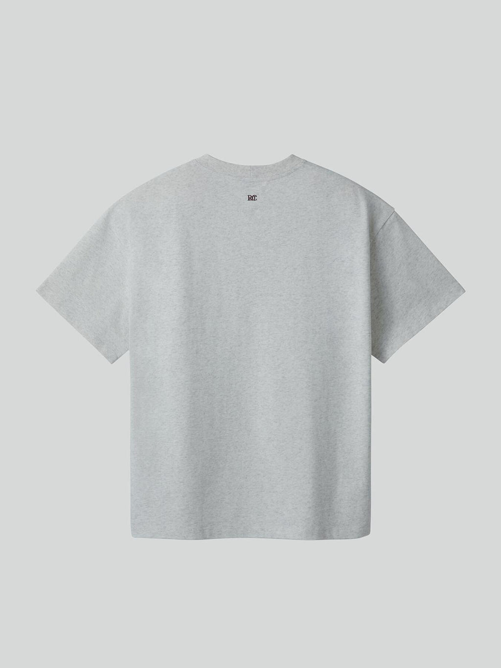 Round Neck Cotton T-Shirt (White Grey)
