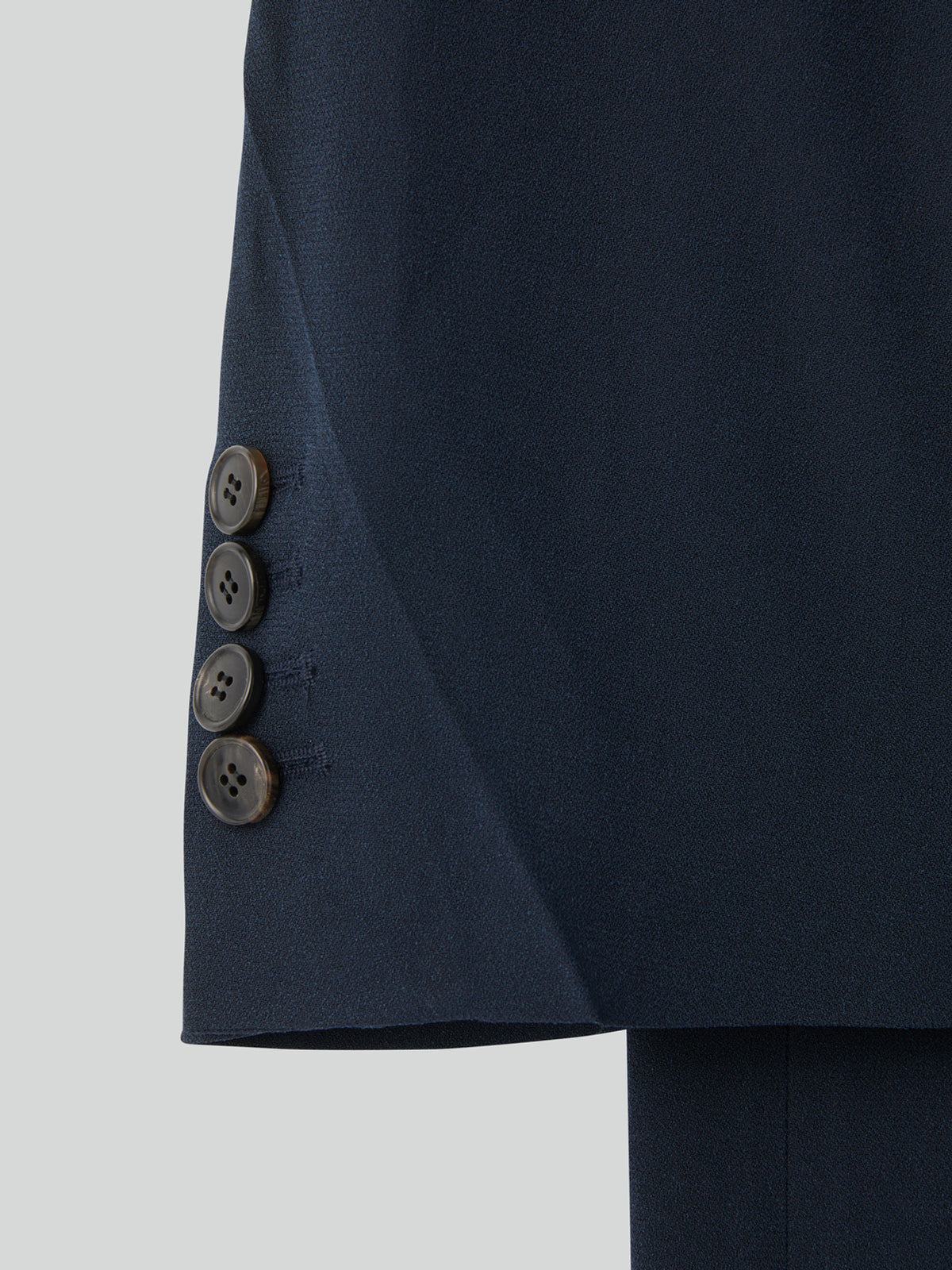 Collar Detail Fluid Suit Jacket (Dark Navy)