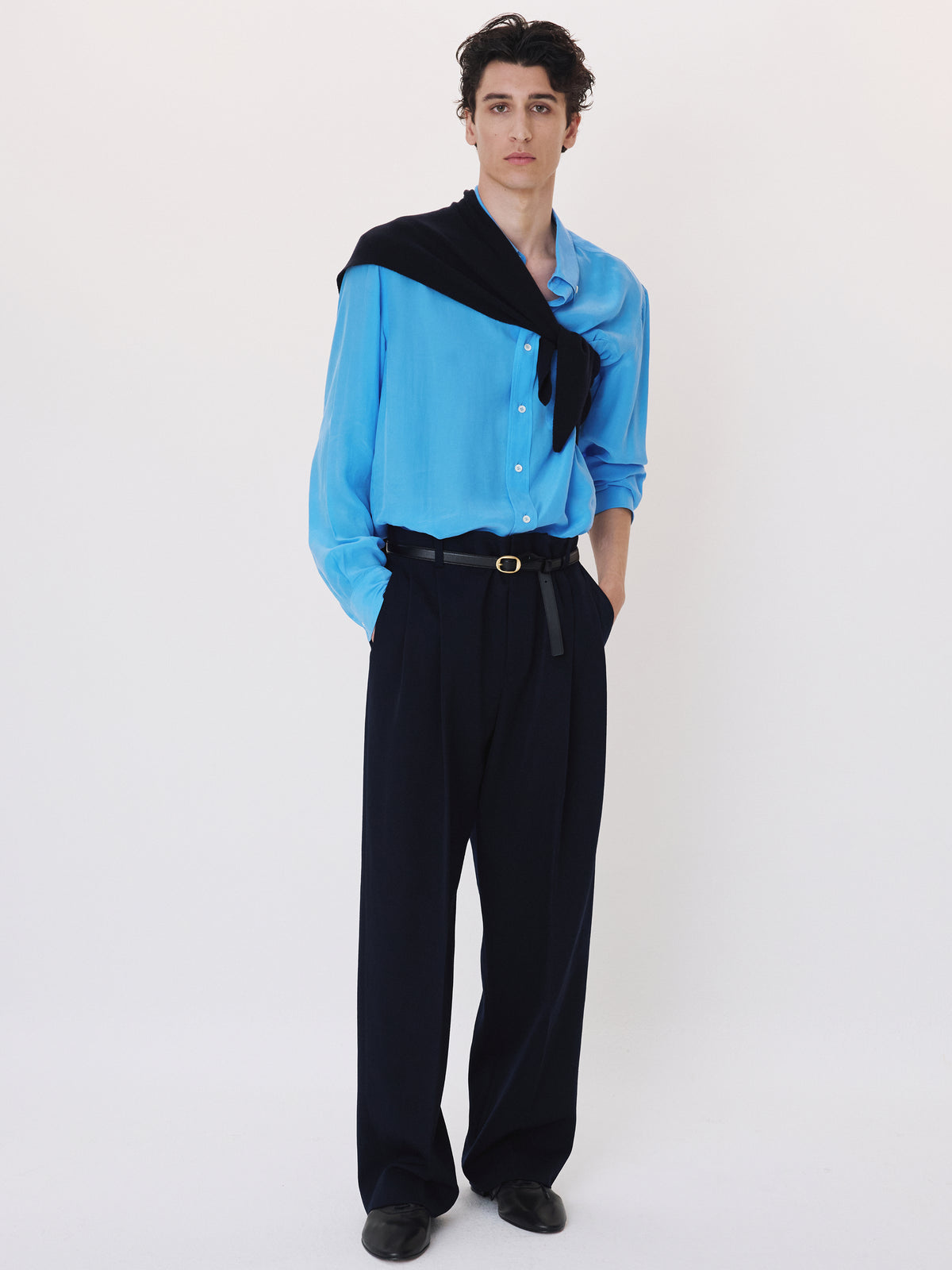 Classic Fluid Shirt (Turquoise Blue)