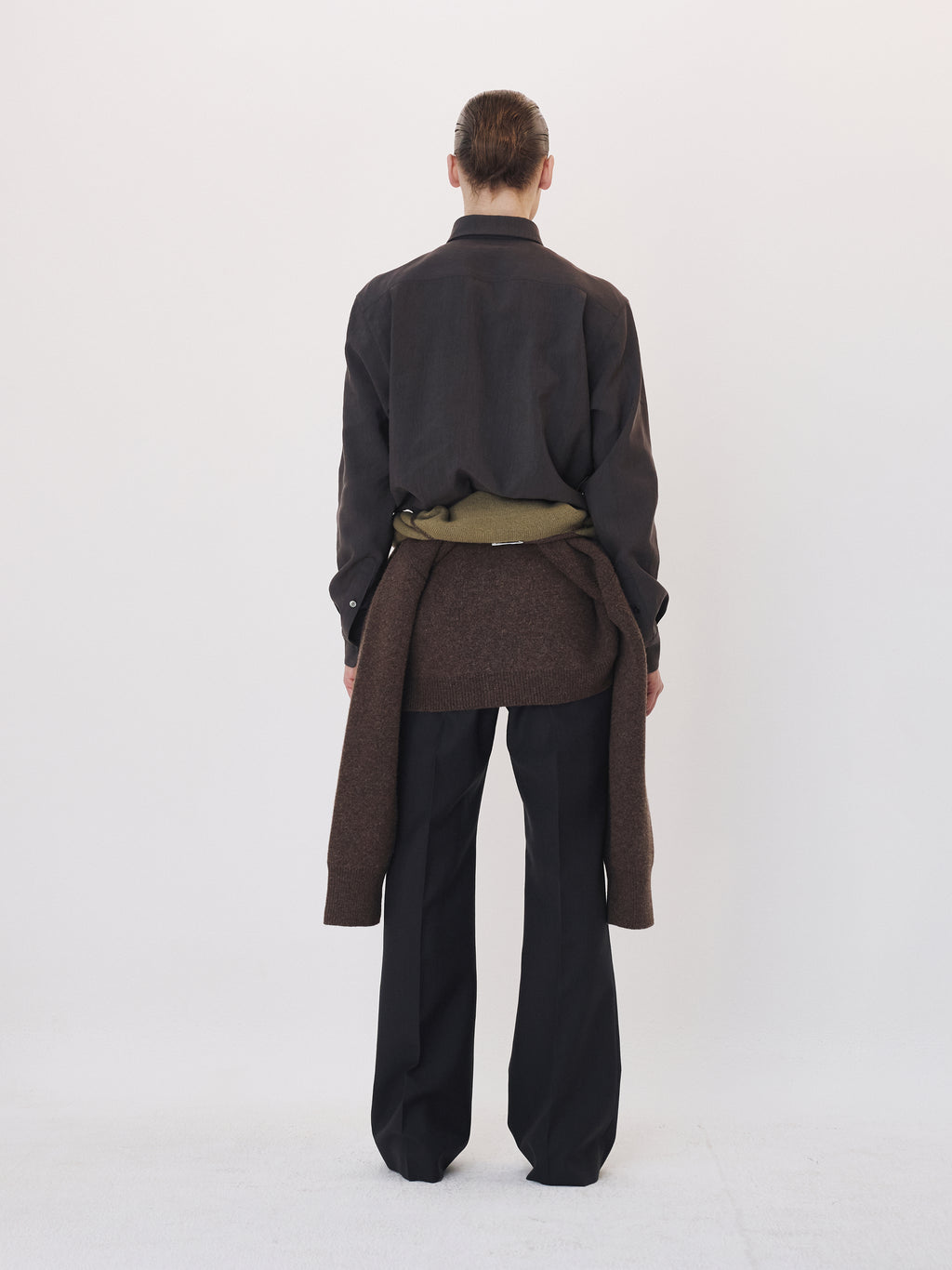 Collar Detail Shirt (Stone Grey)