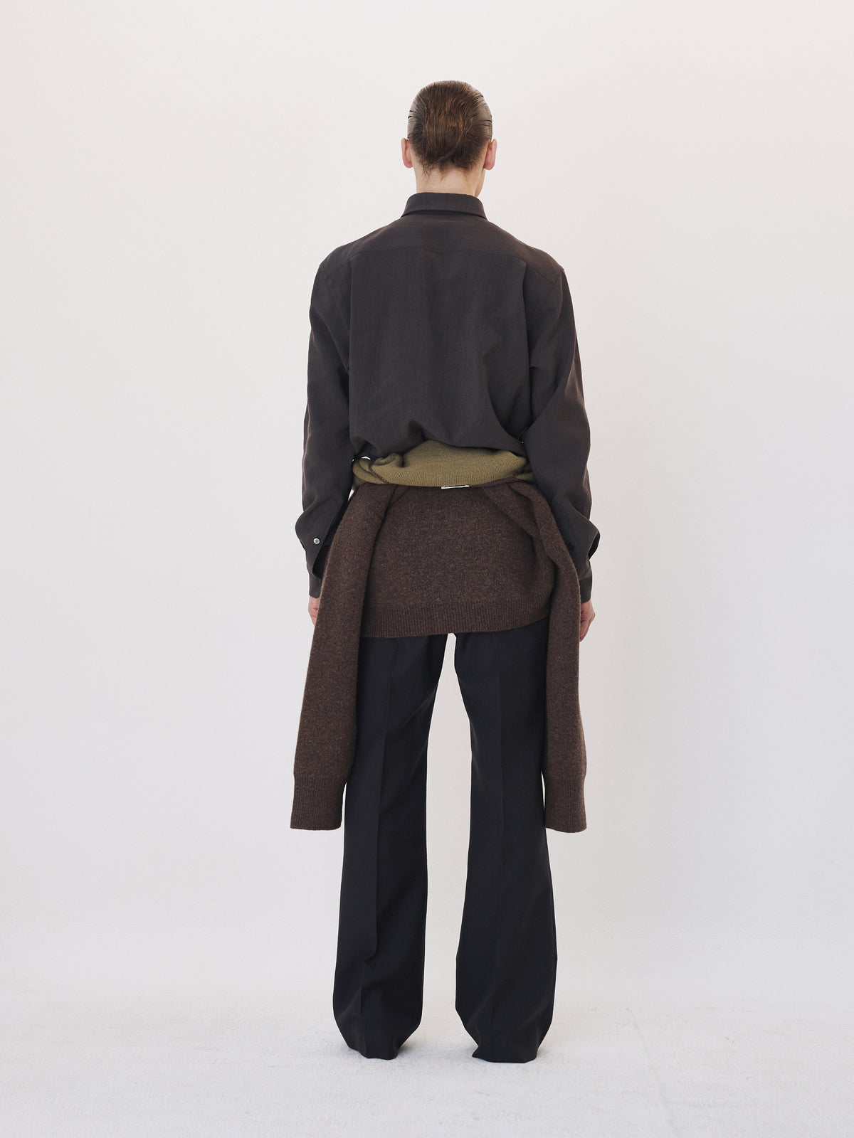 Collar Detail Shirt (Stone Grey)