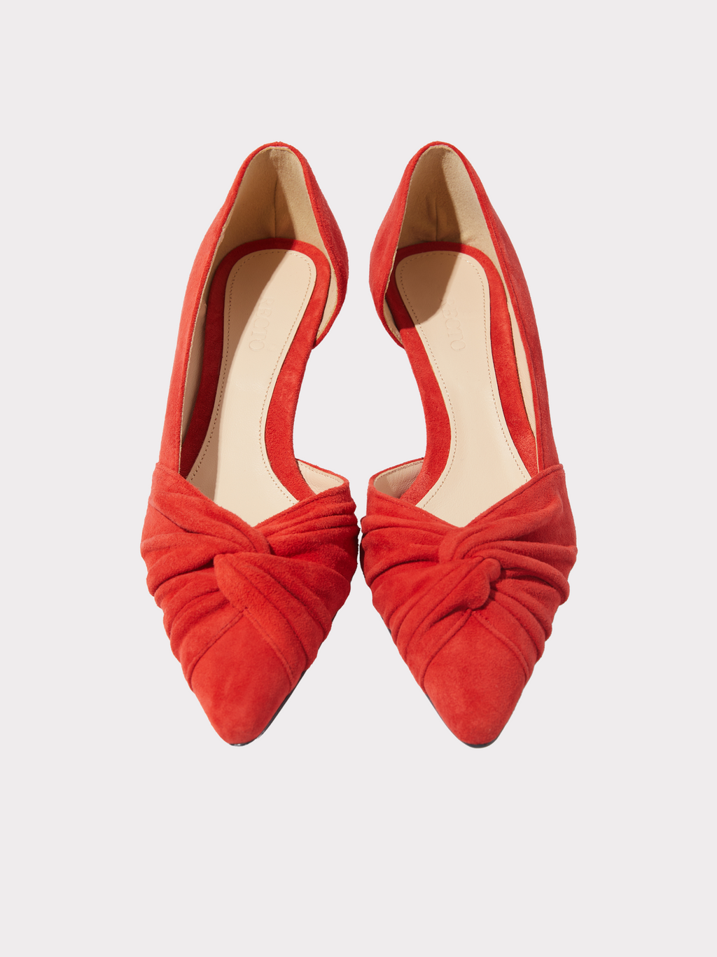 Knotted Kitten Heels (Vintage Red)