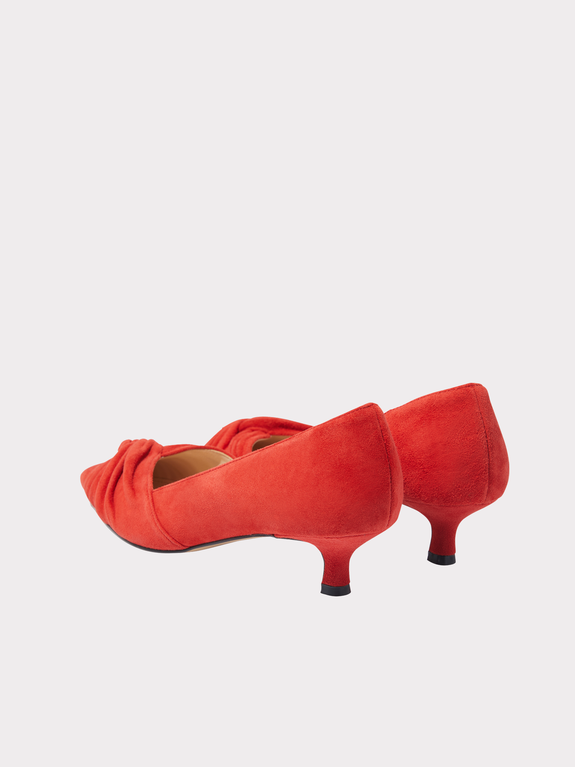 Knotted Kitten Heels (Vintage Red)