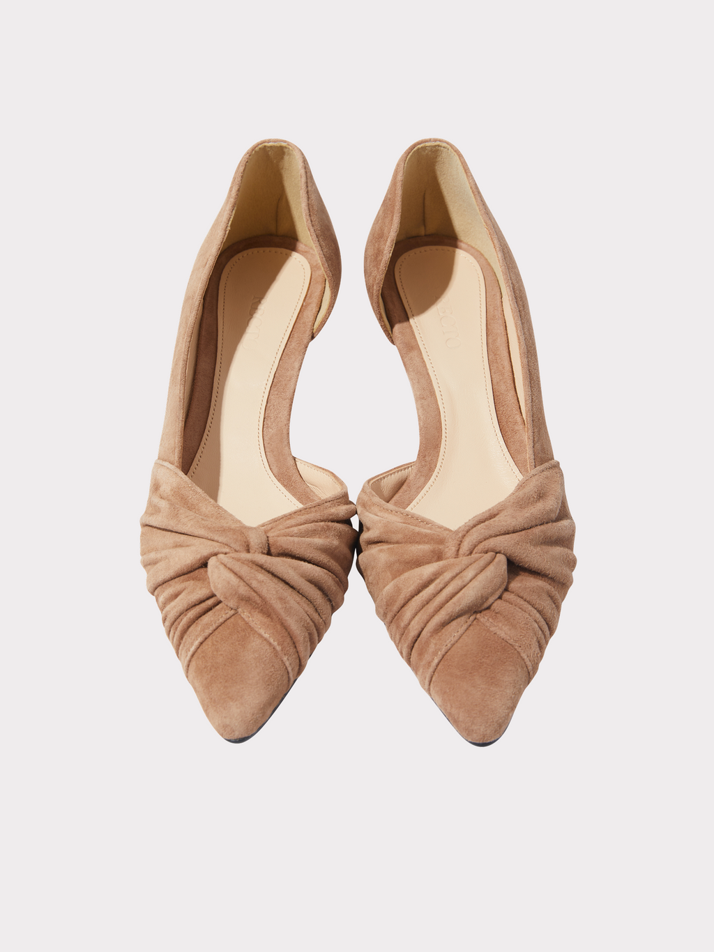 Knotted Kitten Heels (Sepia Beige)