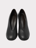 Poppy Column Heel Pumps (Black)