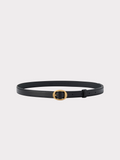 Signature Small Oval Buckle Belt (Black)