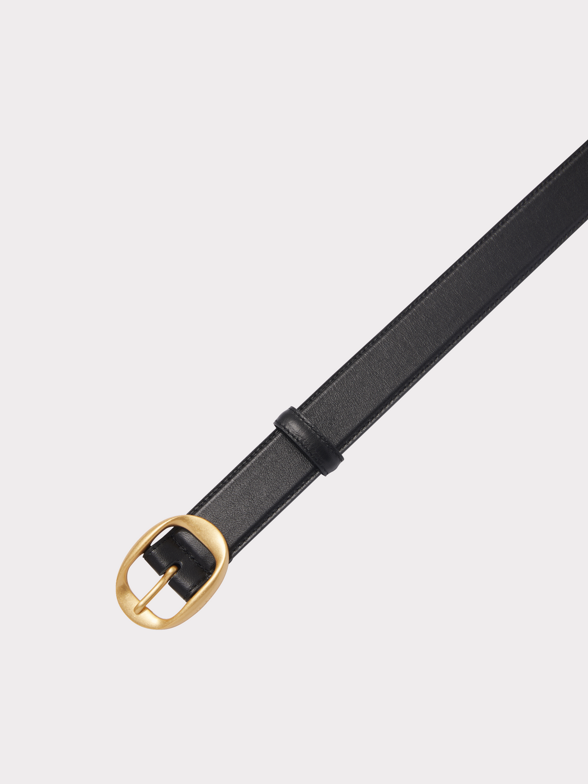 Signature Oval Buckle Belt (Black)