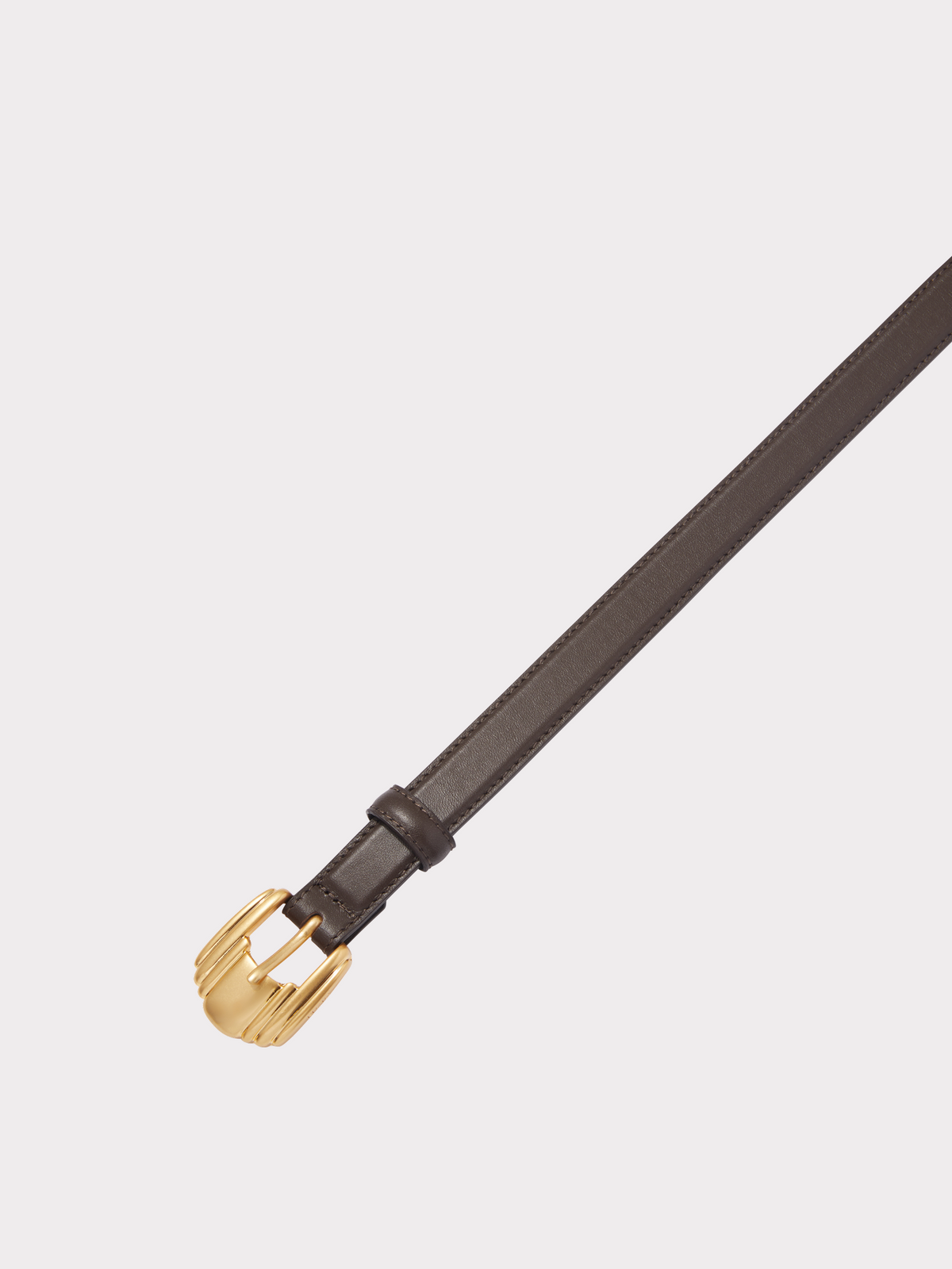 Shell Buckle Belt (Dark Chocolate)