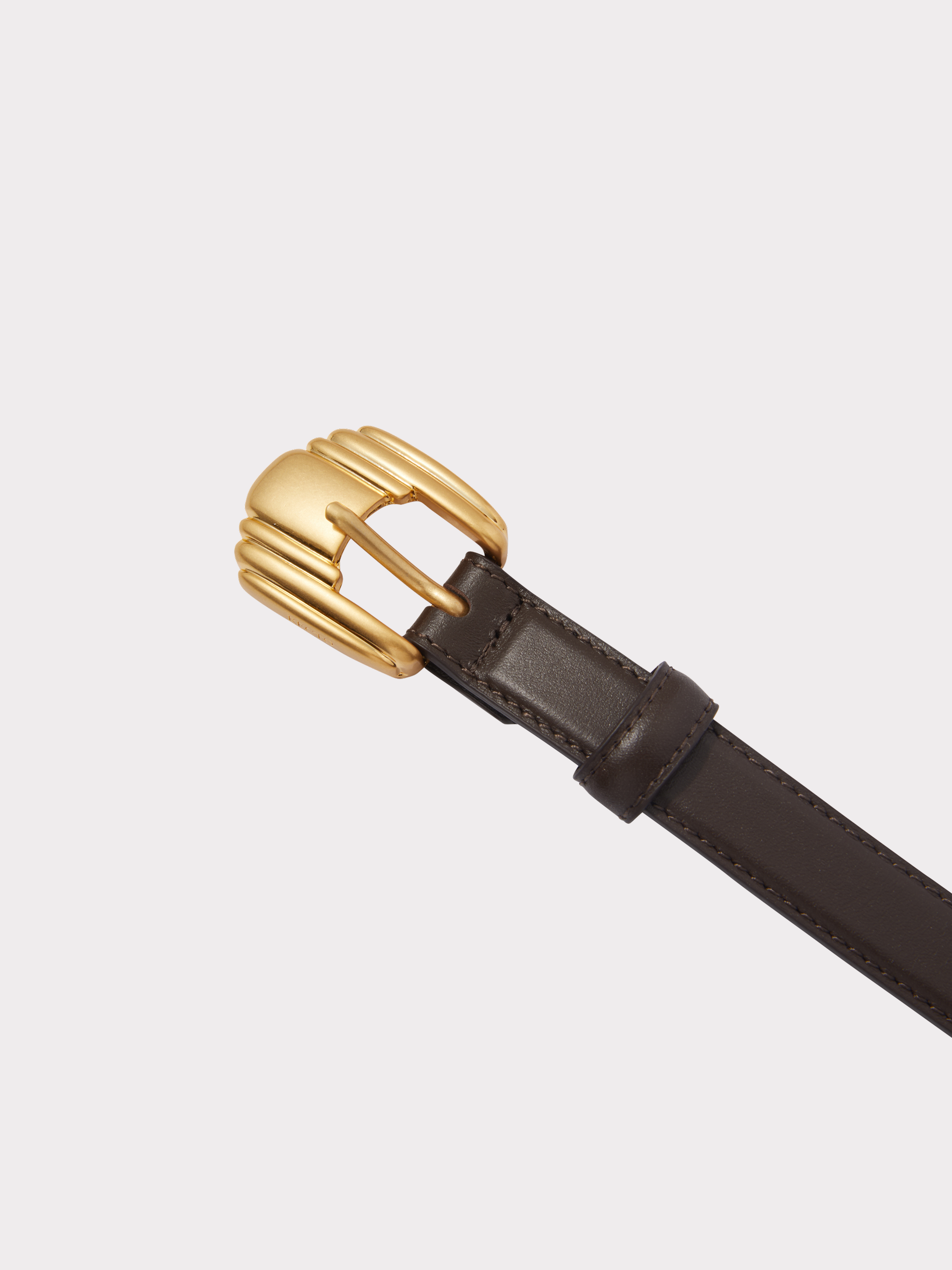 Shell Buckle Belt (Dark Chocolate)