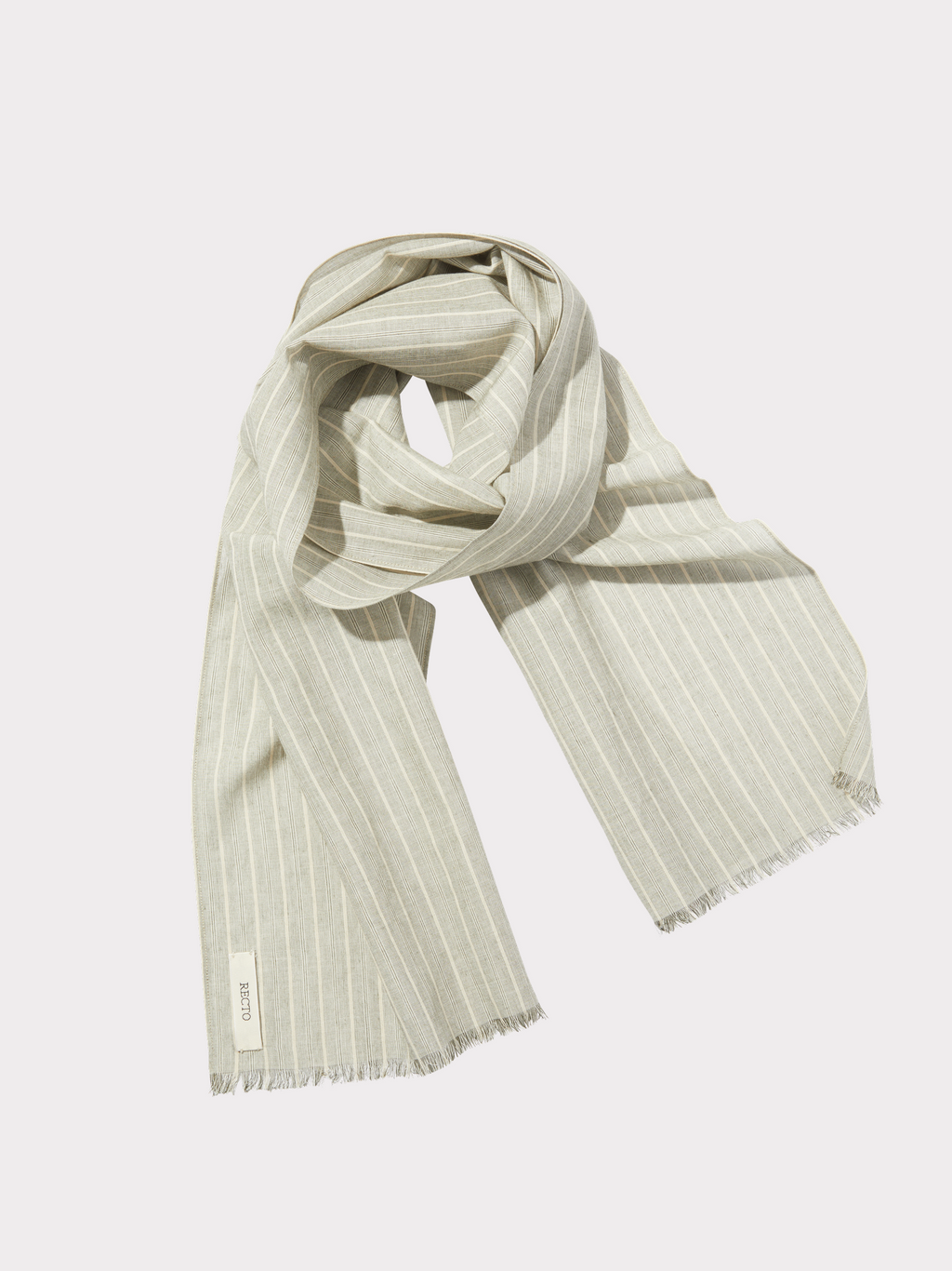 Cassel Stripe Muffler (Stone Grey)