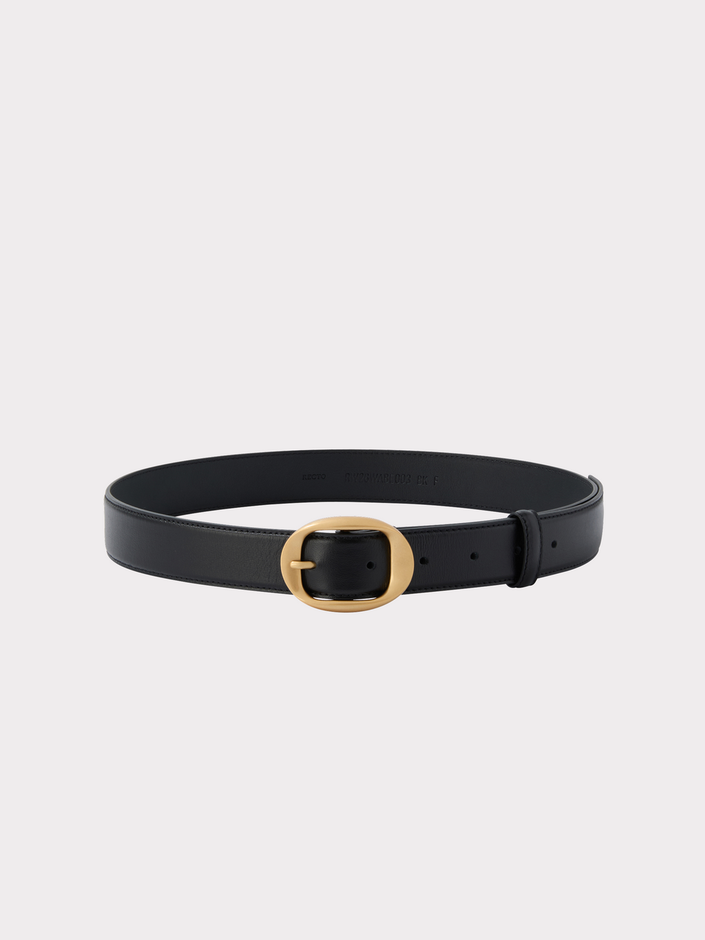 Signature Oval Buckle Belt (Black)