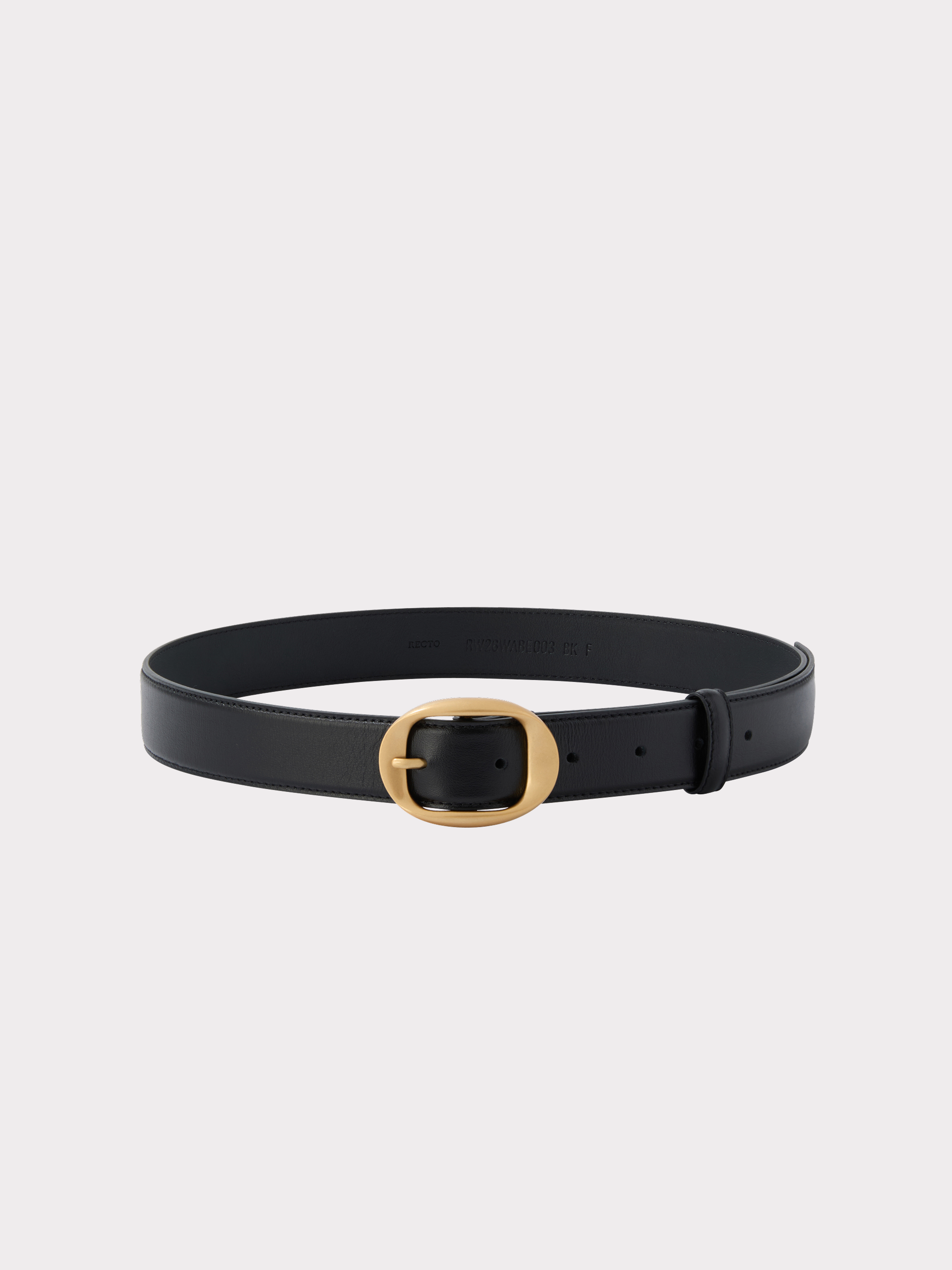Signature Oval Buckle Belt (Black)