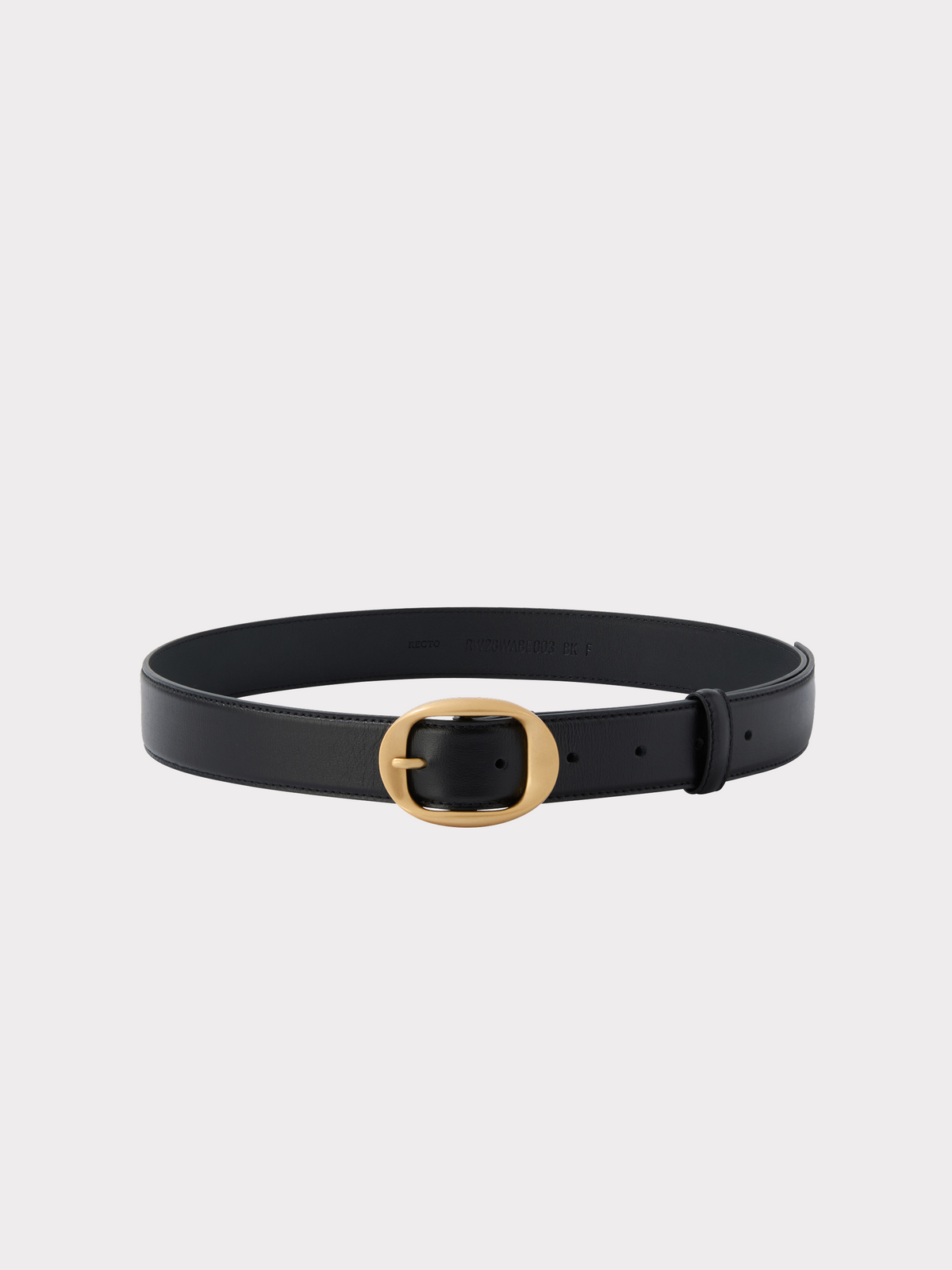 Signature Oval Buckle Belt (Black)