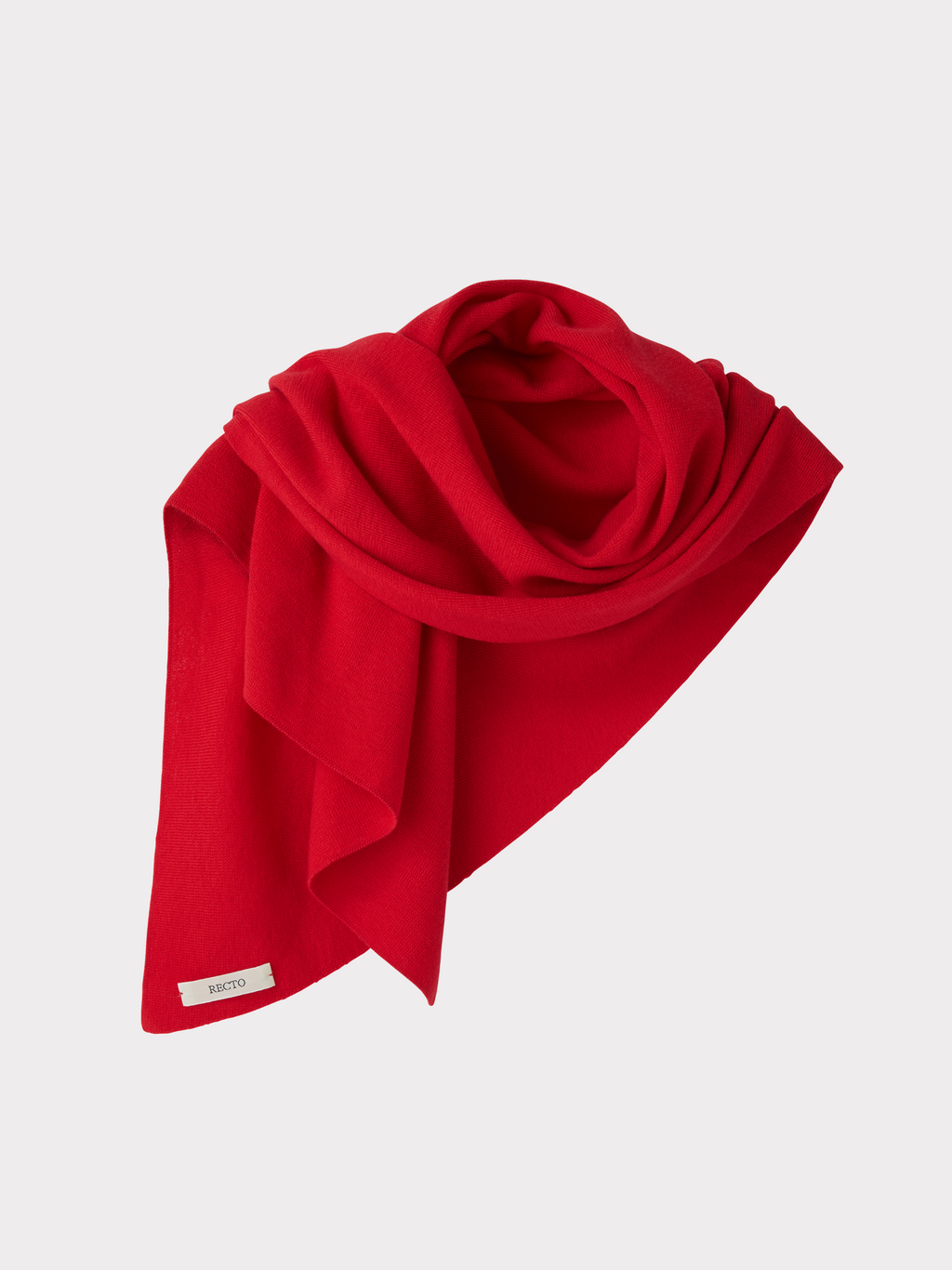 Wool Triangle Scarf (Red)