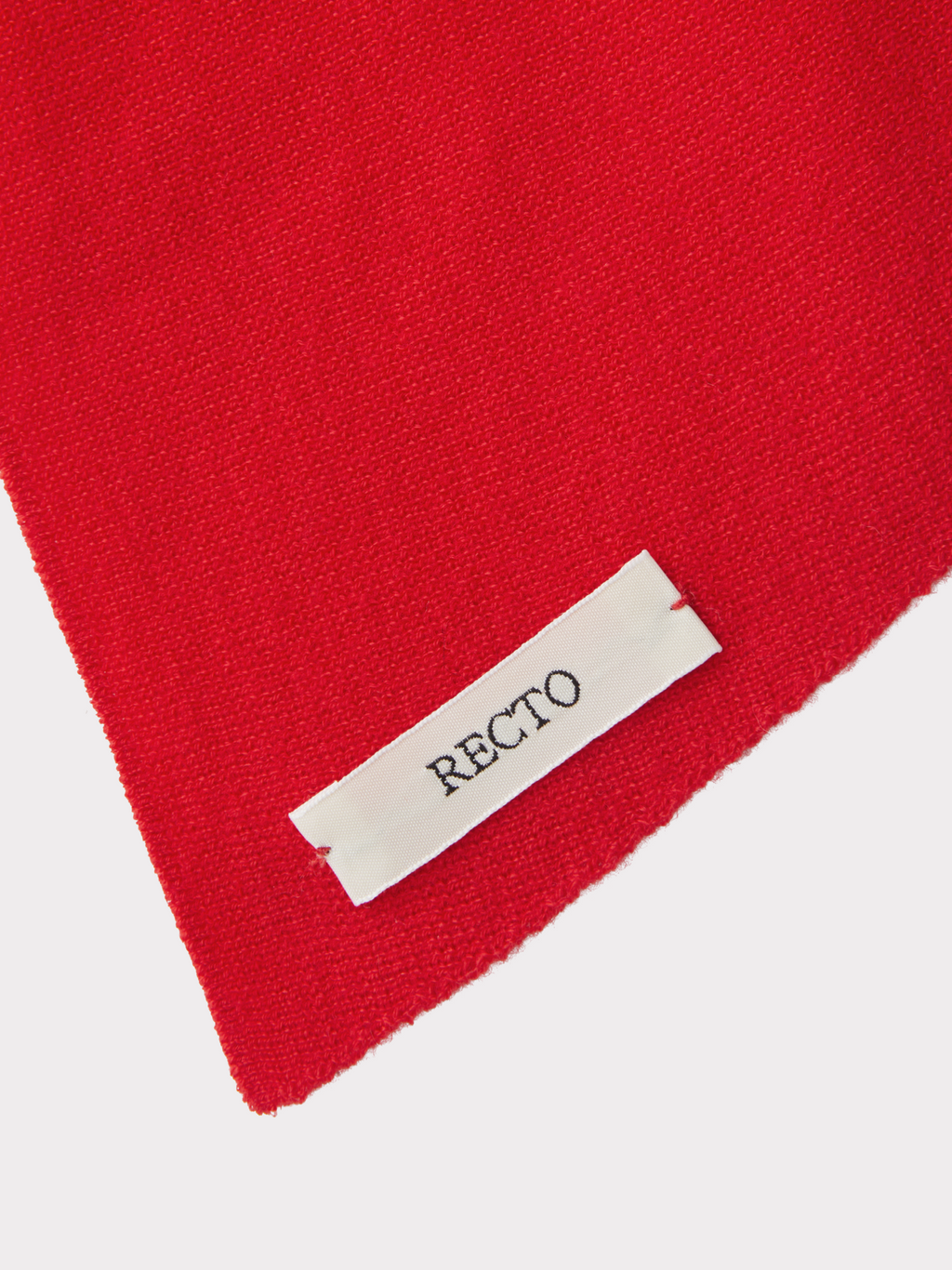 Wool Triangle Scarf (Red)