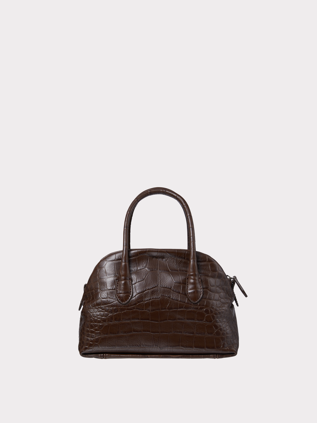 Croc-Effect Singular Tote Mini (Croc Brown)