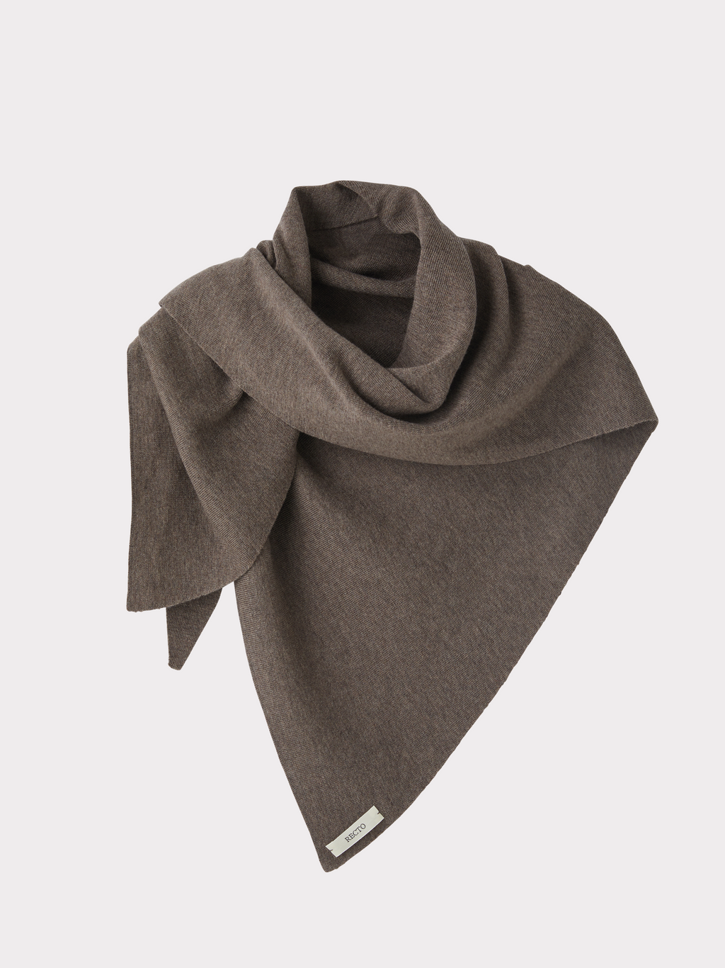 Wool Triangle Scarf (Taupe Brown)