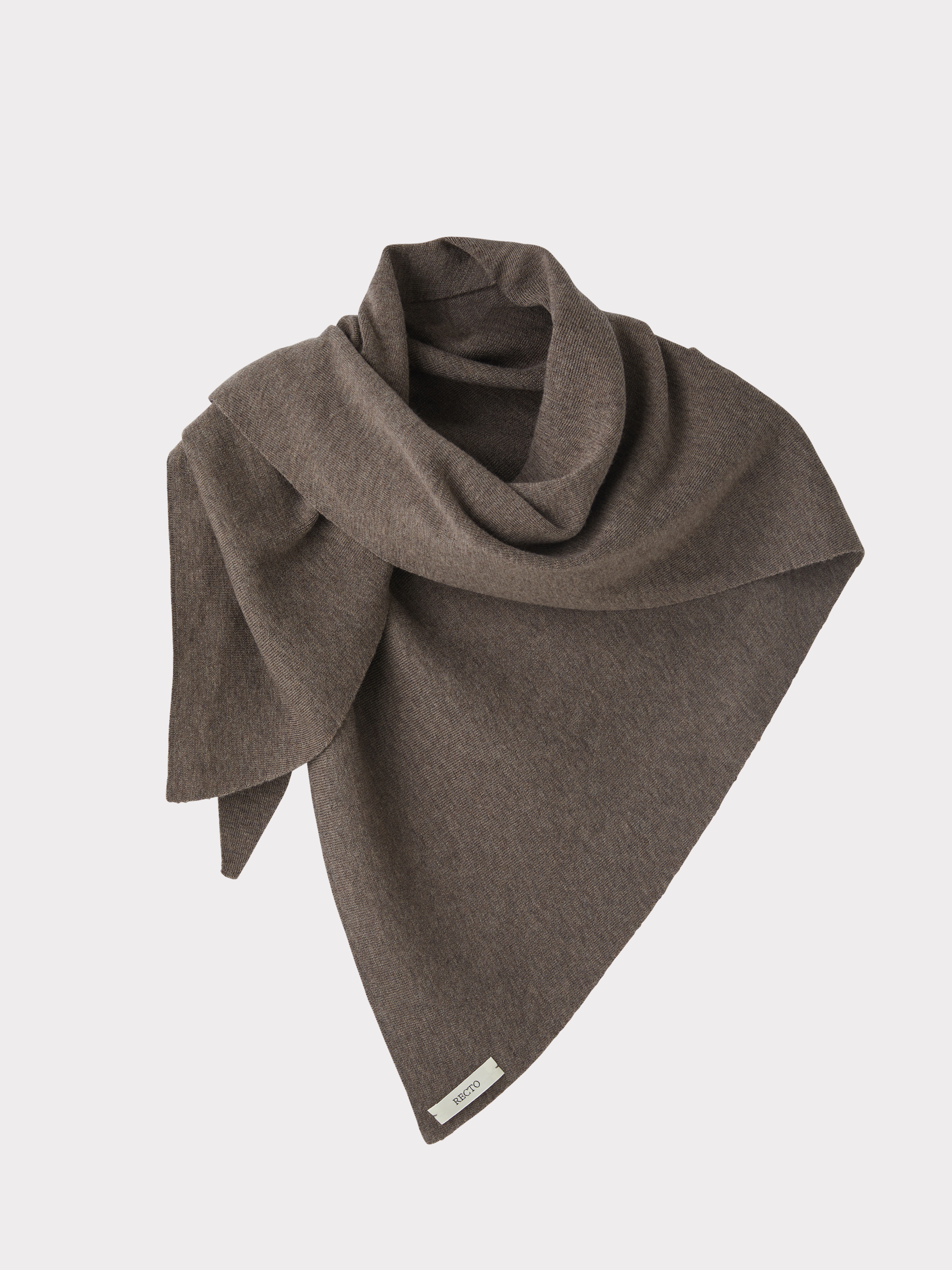 Wool Triangle Scarf (Taupe Brown)