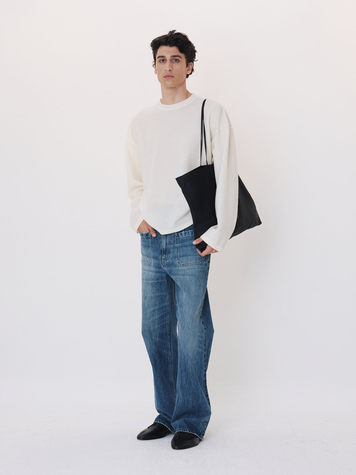 Front Pocket Denim Pants (Blue)