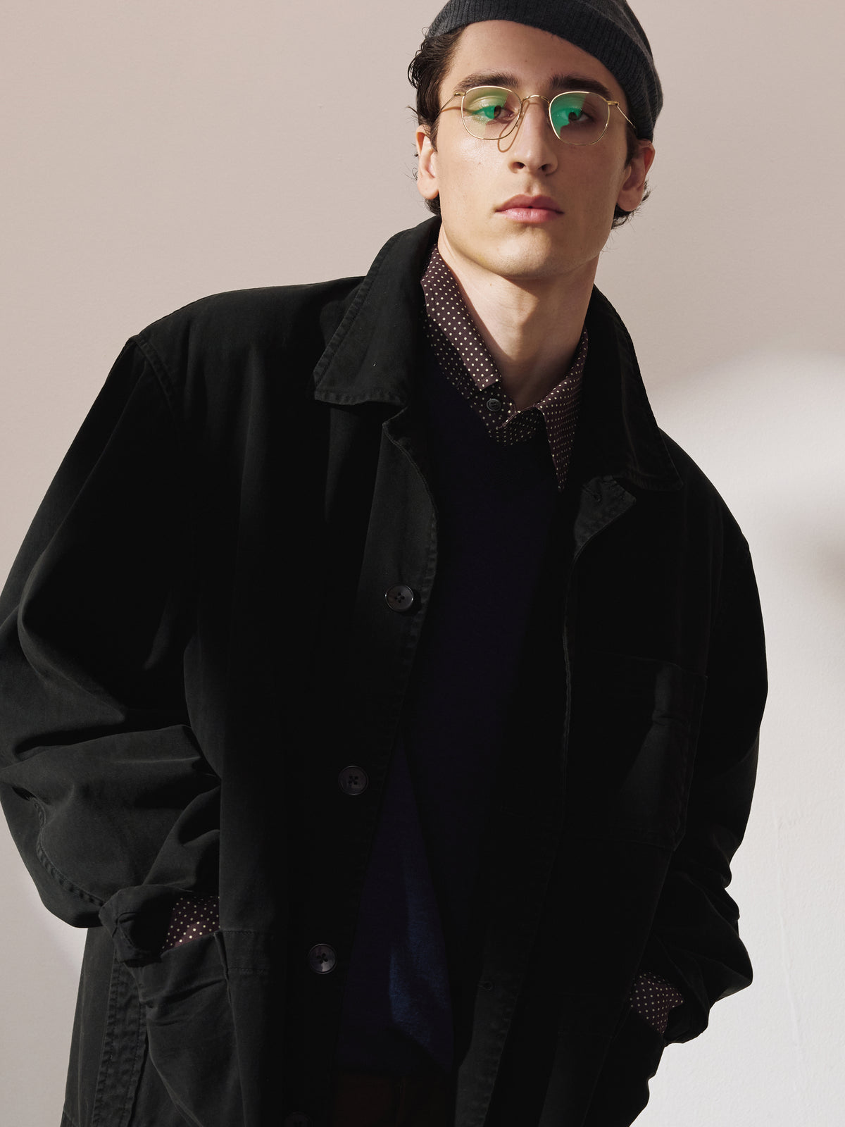 Garment Dyed Work Jacket (Black)