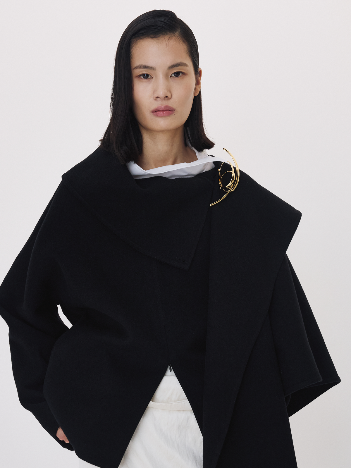 Handmade High-Neck Muffler Top Set (Black)