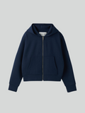 Logo Detail Hoodie Zip-Up (Ink Navy)