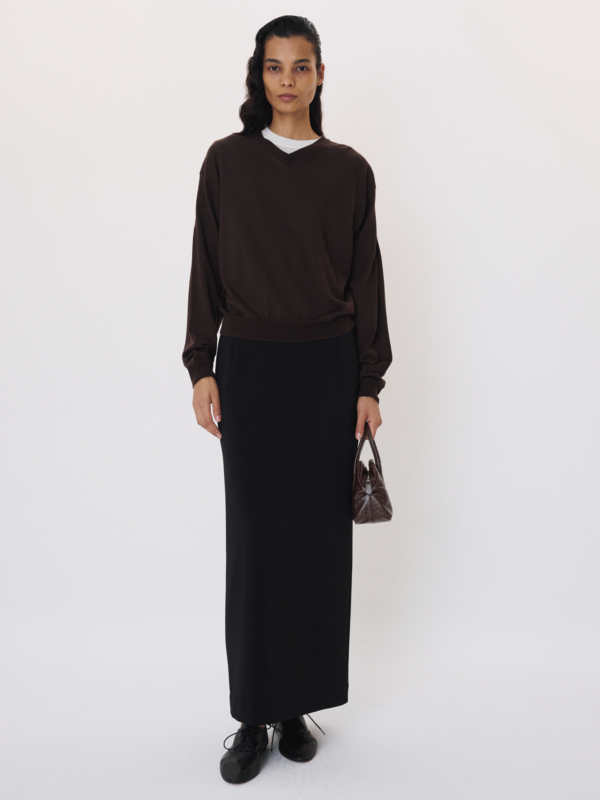 Long Jersey Skirt (Black)