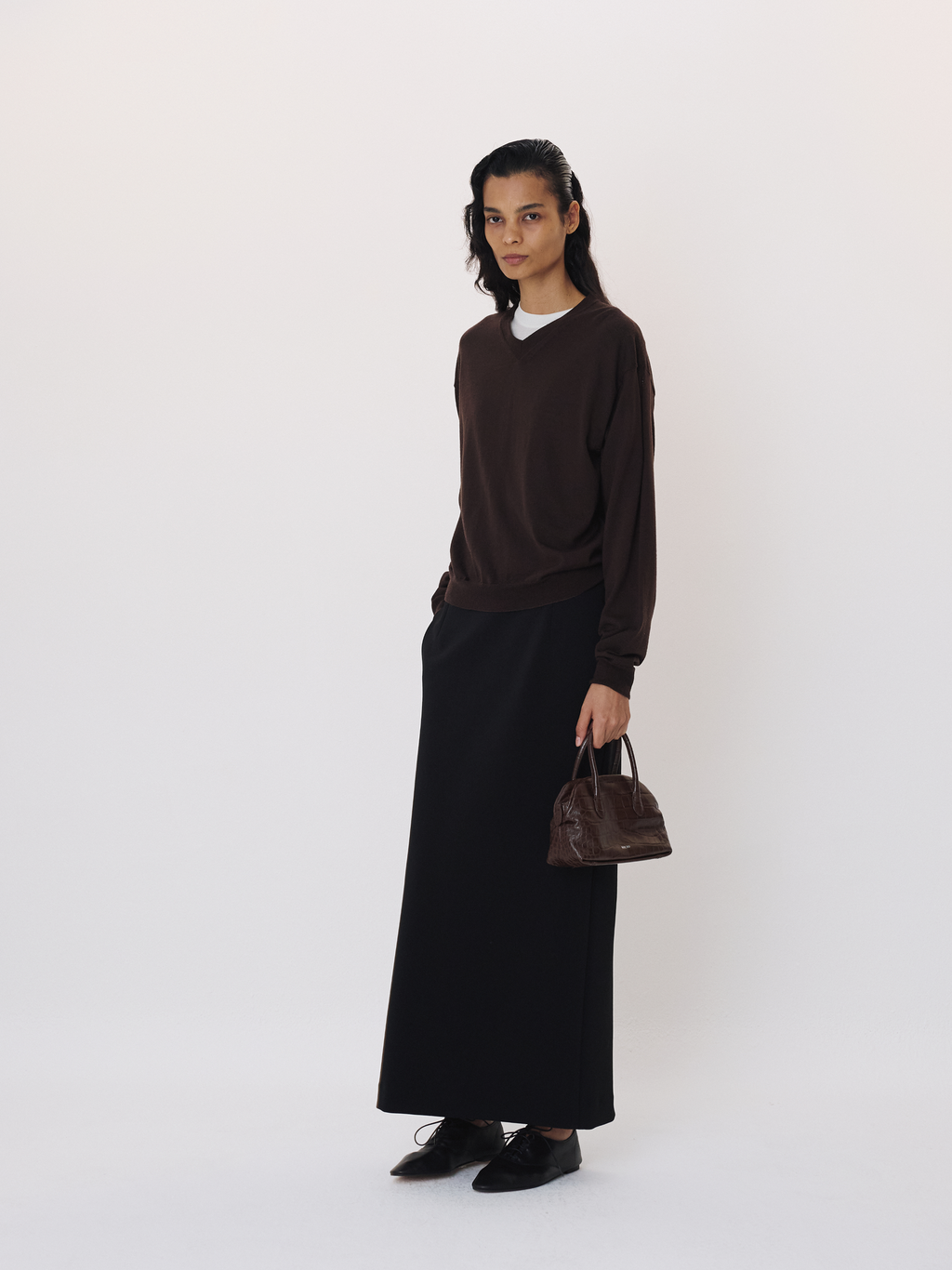 Long Jersey Skirt (Black)