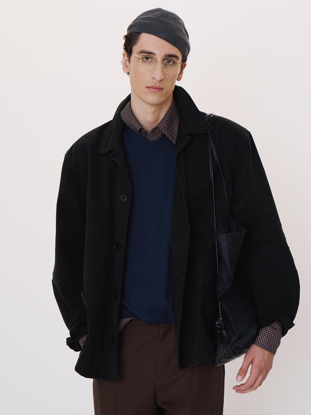 Garment Dyed Work Jacket (Black)
