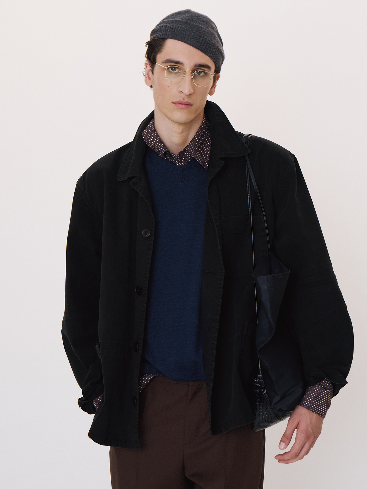Garment Dyed Work Jacket (Black)