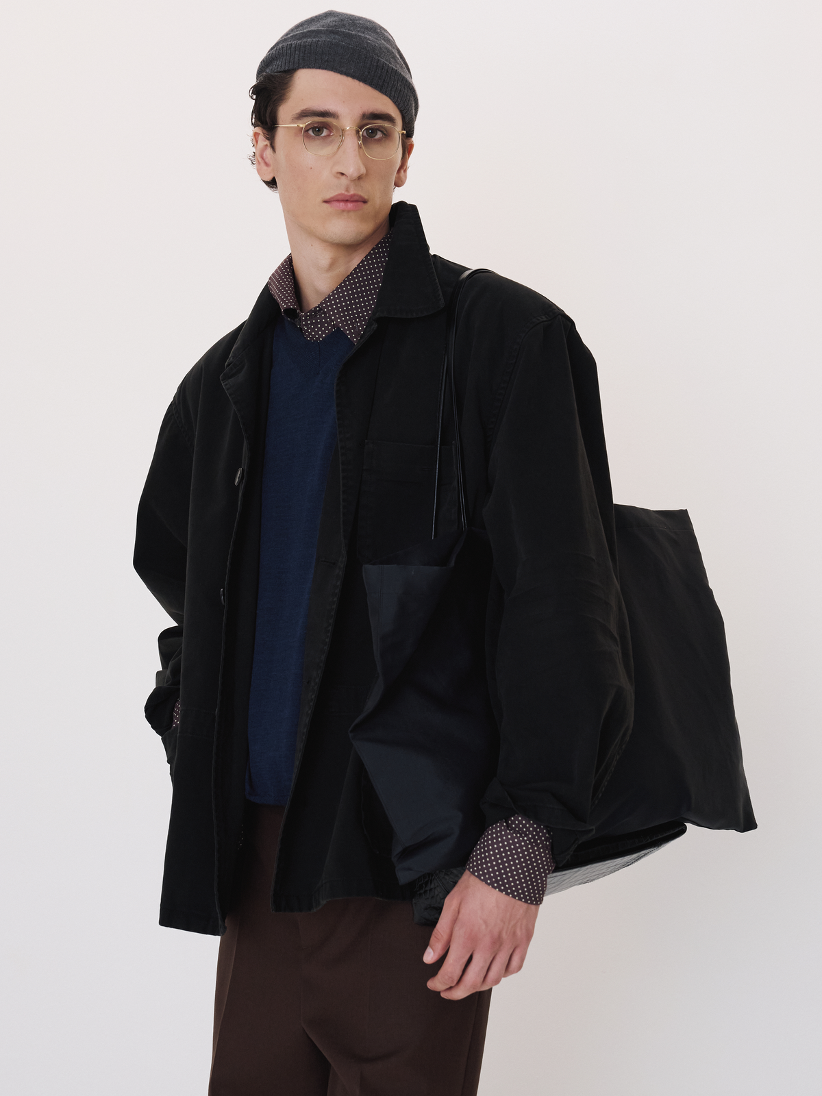 Garment Dyed Work Jacket (Black)