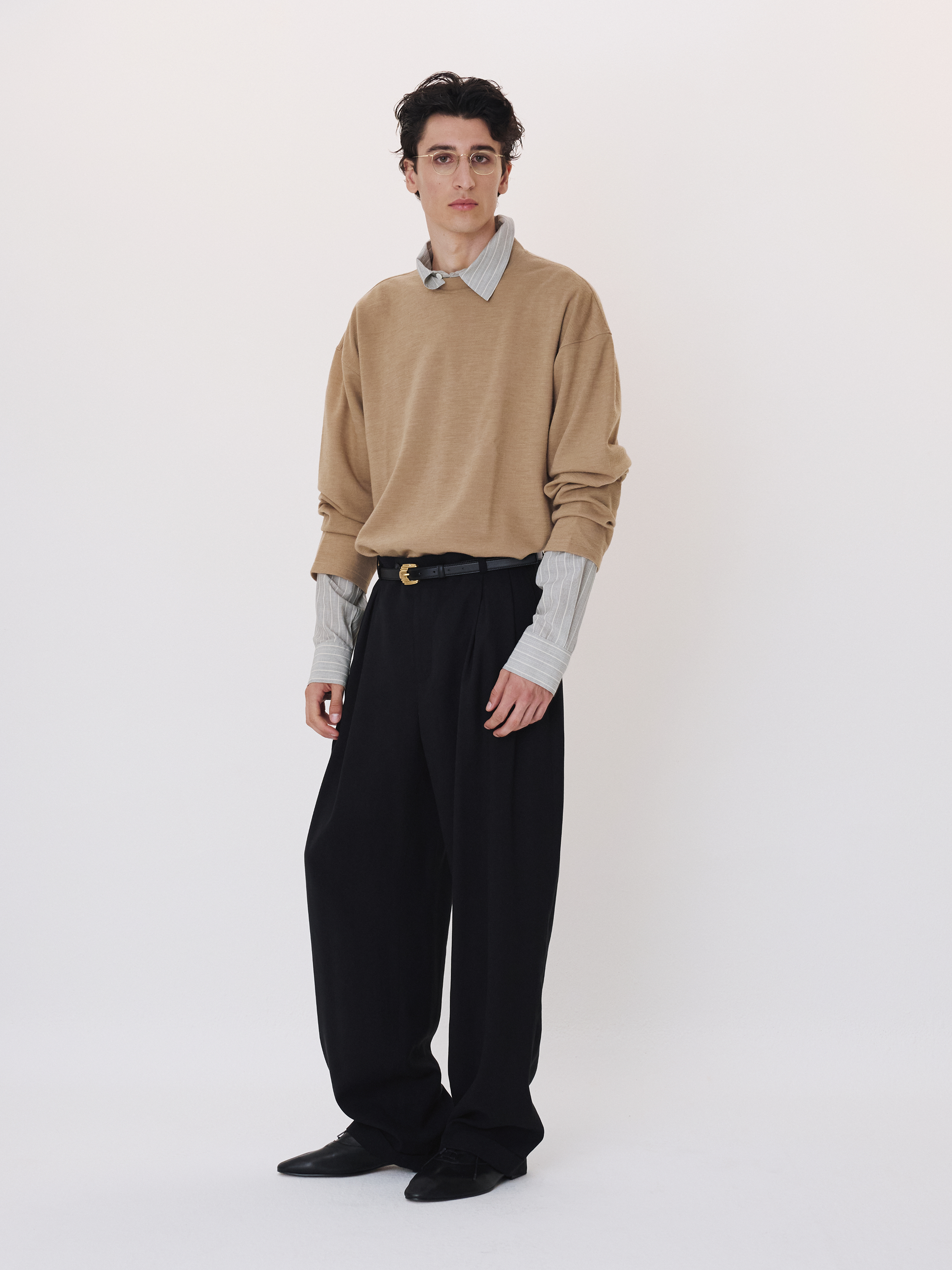 Wool Blend Oversized Top (Camel)