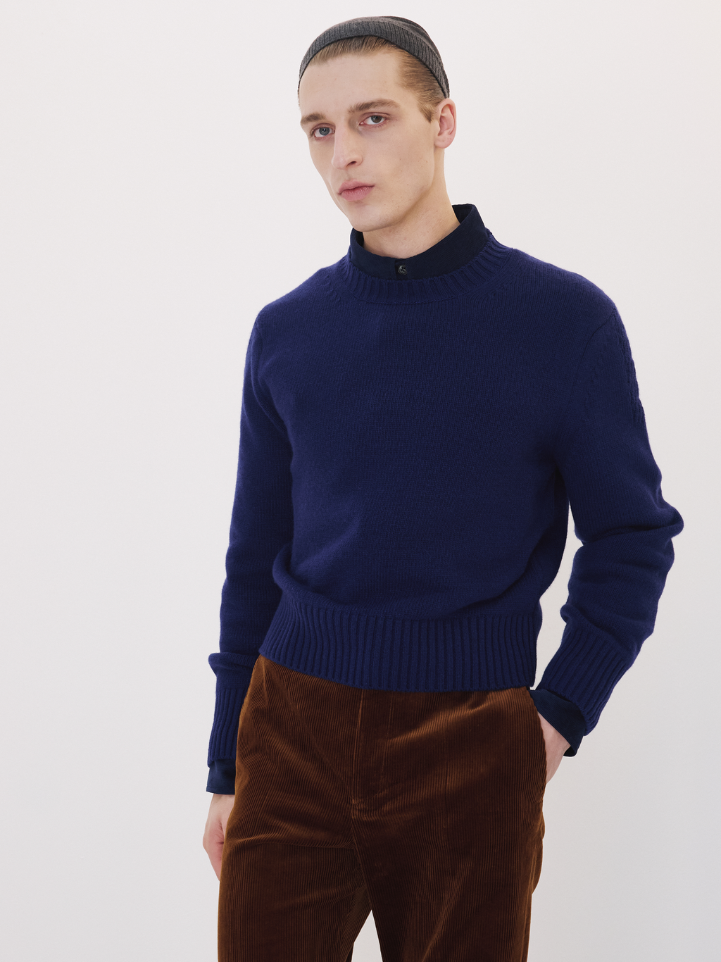 Signature Detail Knit Top (Purple Blue)