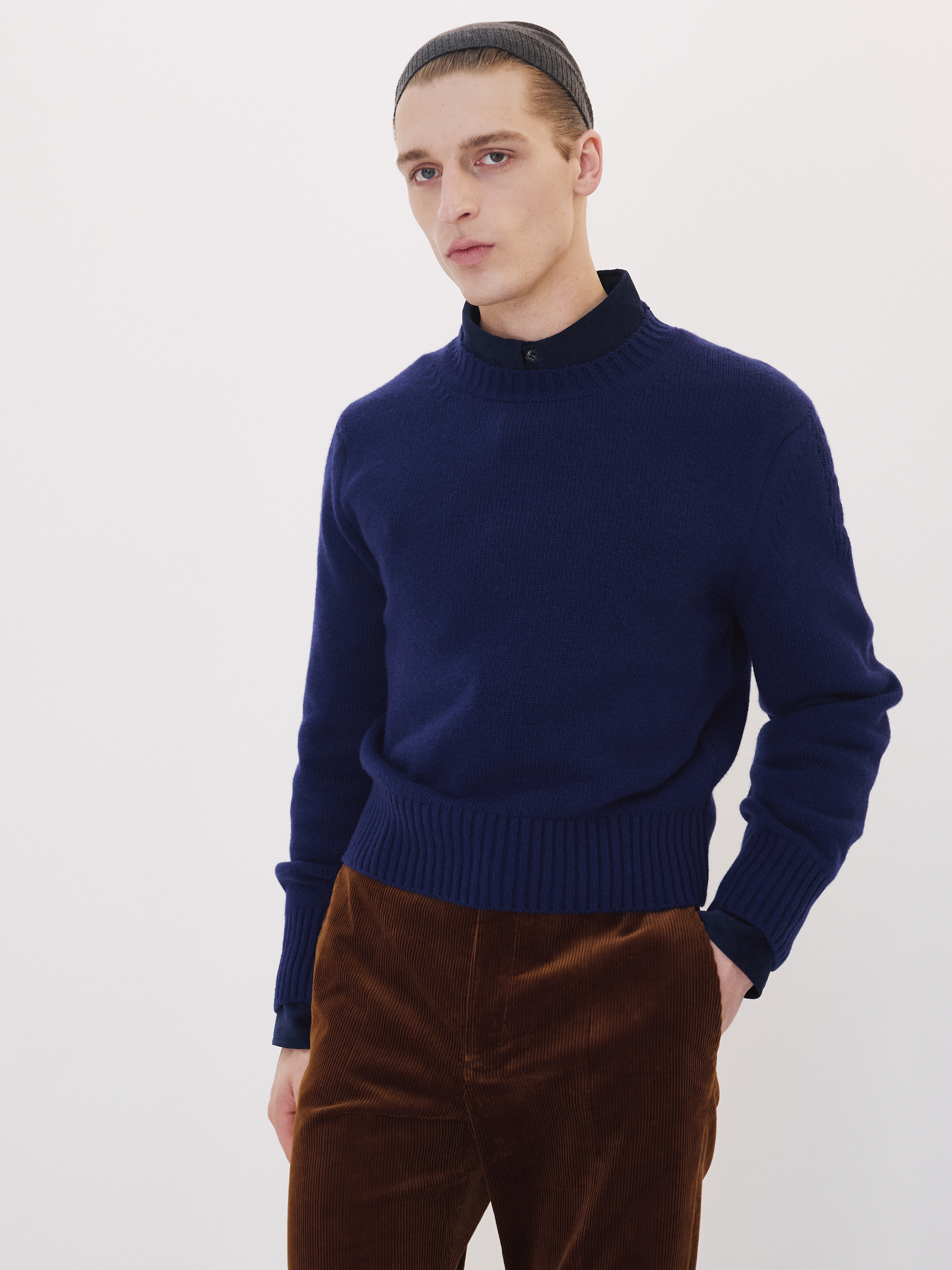 Signature Detail Knit Top (Purple Blue)