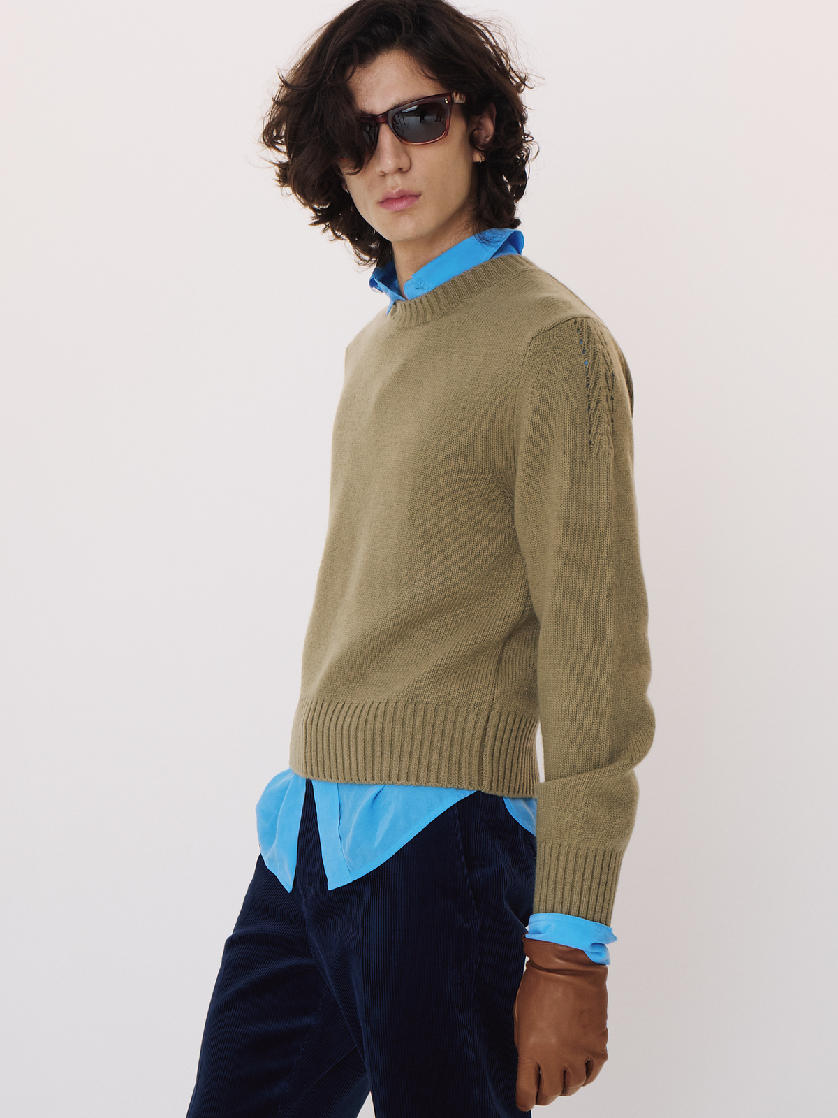 Signature Detail Knit Top (Greyish Khaki)