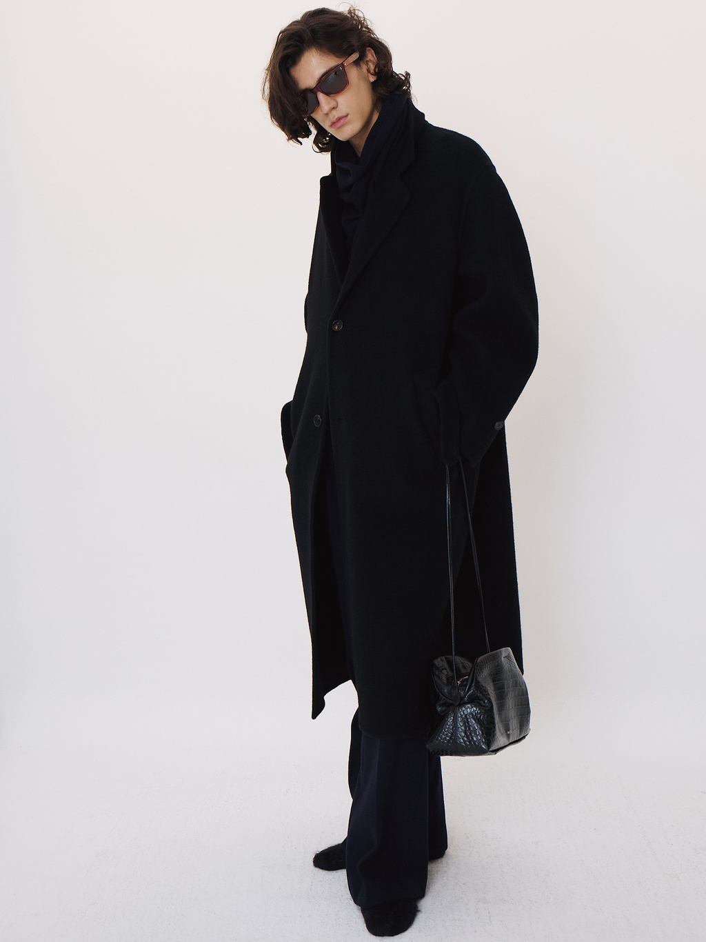Oversized Maxi Handmade Coat (Black)