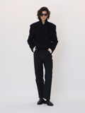 Double Breasted Short Coat (Black)