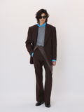 Tailored Single Suit Jacket (Vintage Brown)