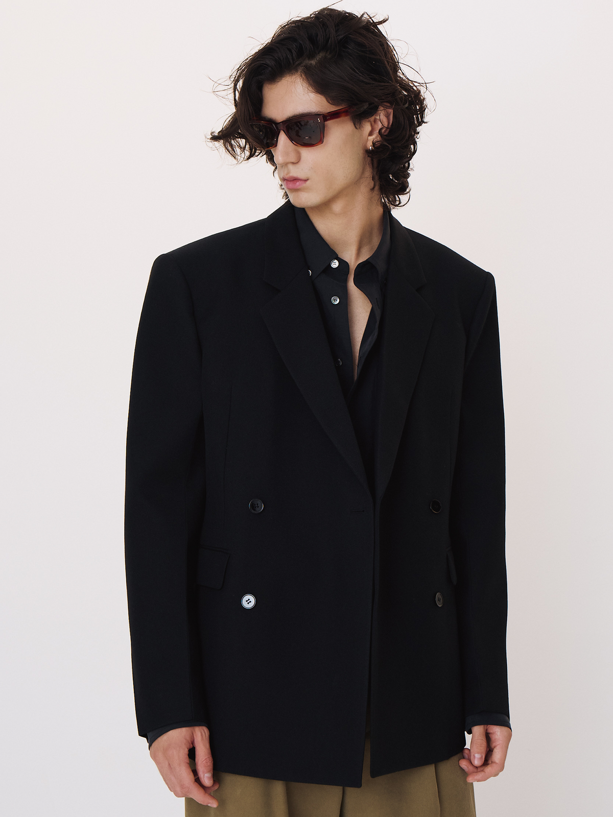 Double Breasted Hourglass Jacket (Black)