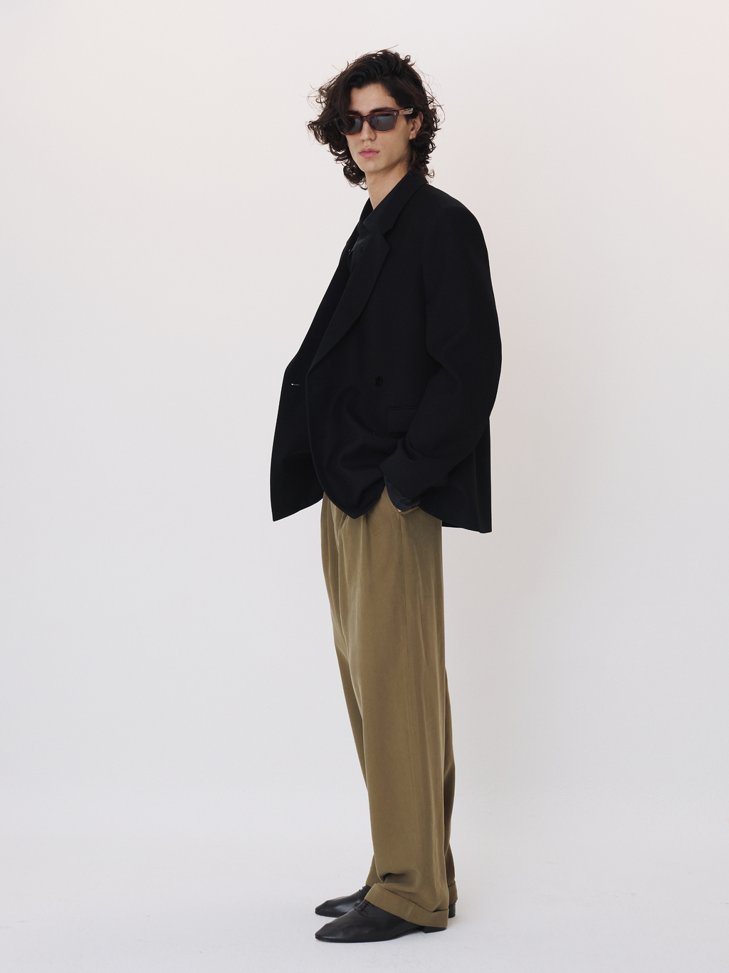 Double Breasted Hourglass Jacket (Black)