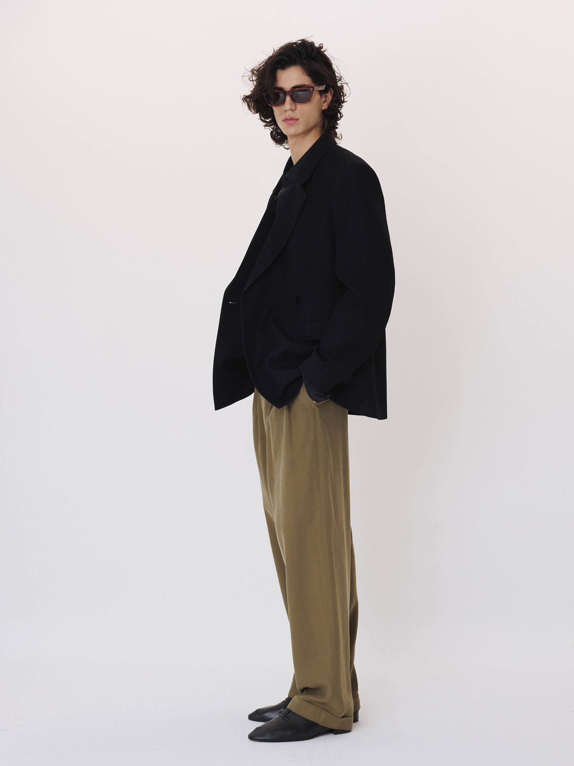 Double Breasted Hourglass Jacket (Black)