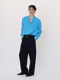 Classic Fluid Shirt (Turquoise Blue)
