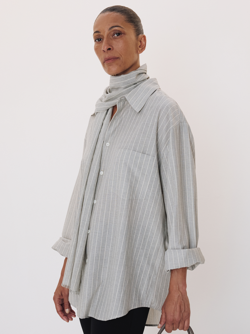 Cassel Stripe Shirt (Stone Grey)