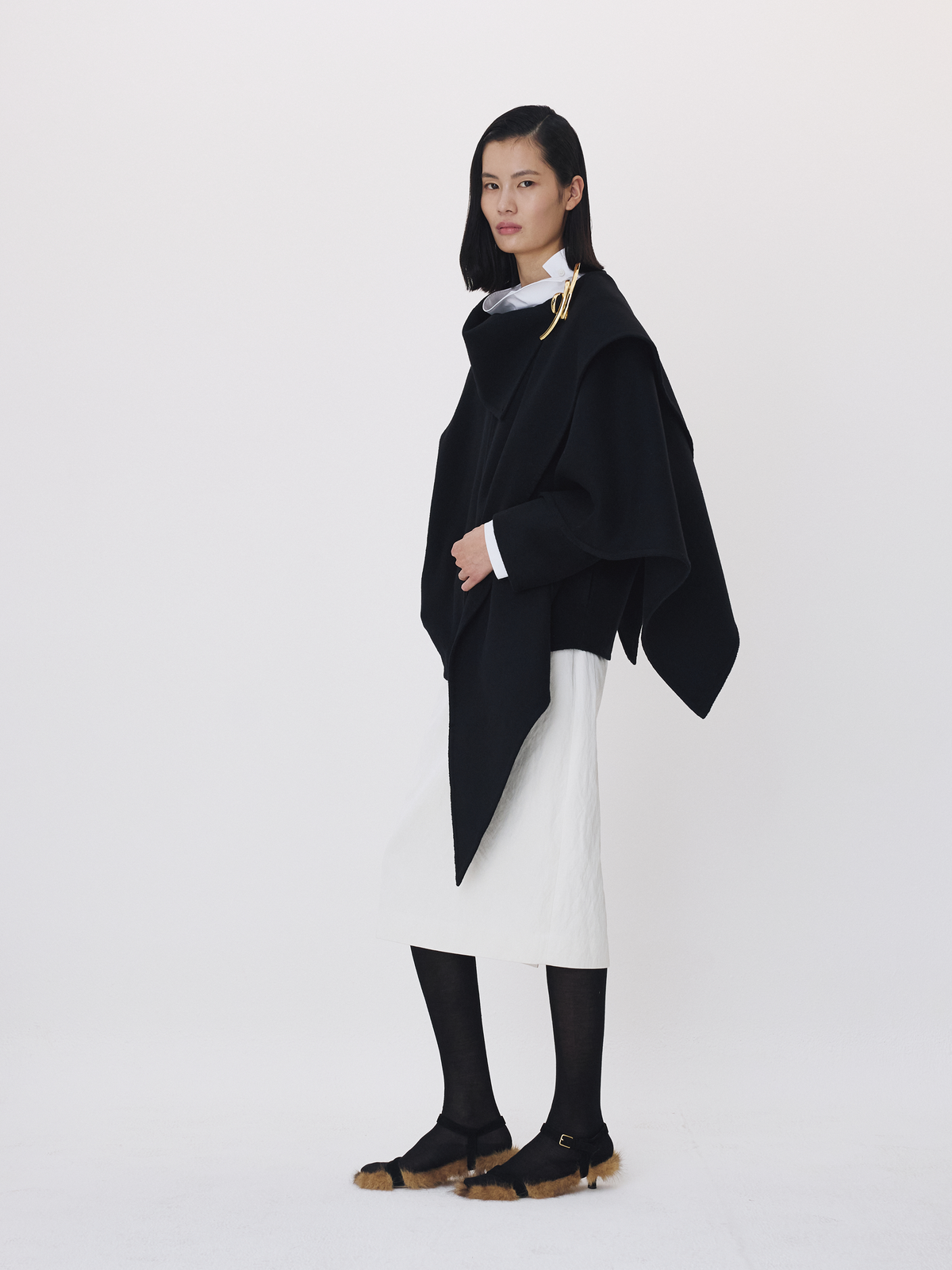 Handmade High Neck Muffler Set Top (Black)