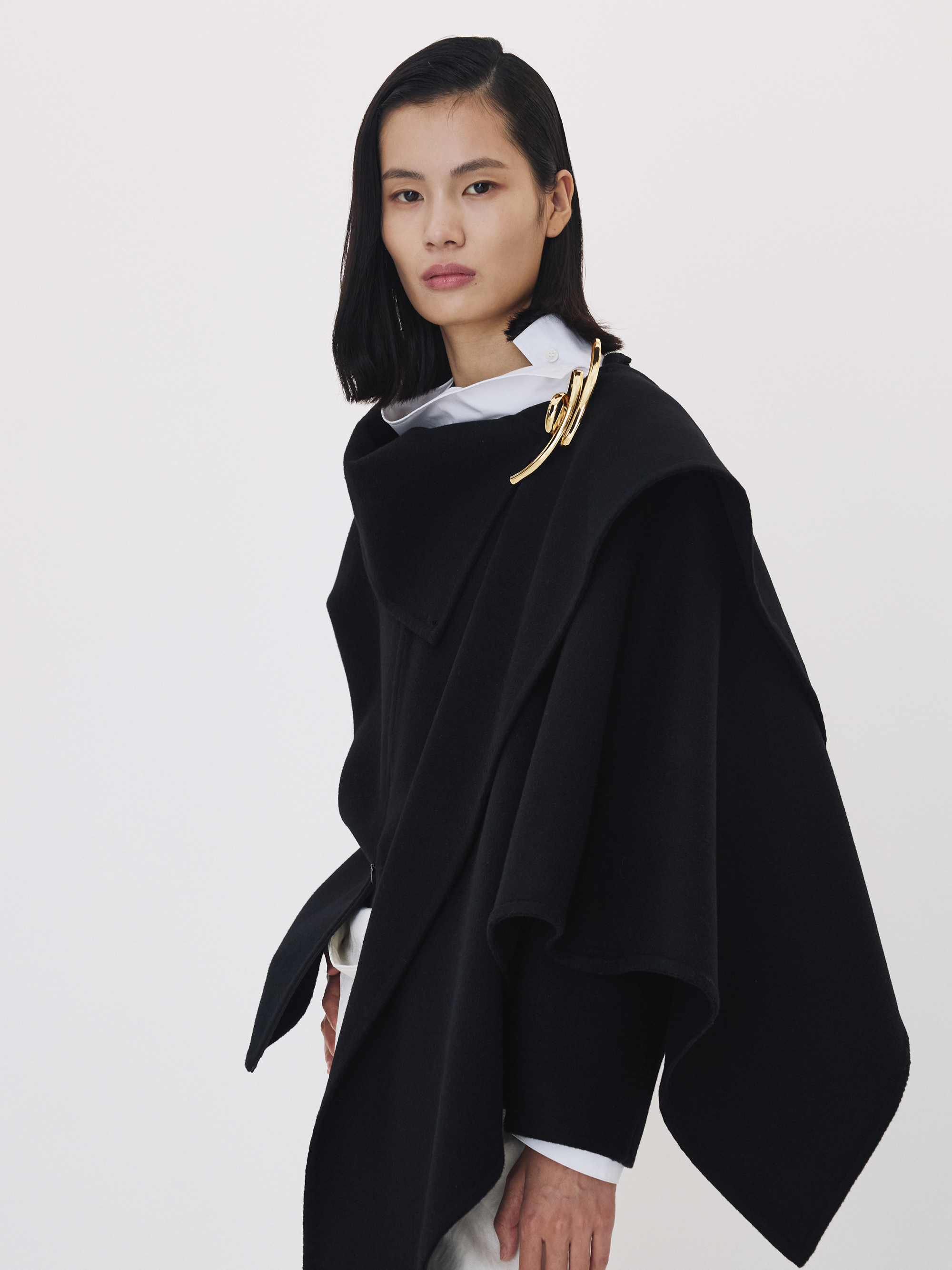 Handmade High Neck Muffler Set Top (Black)