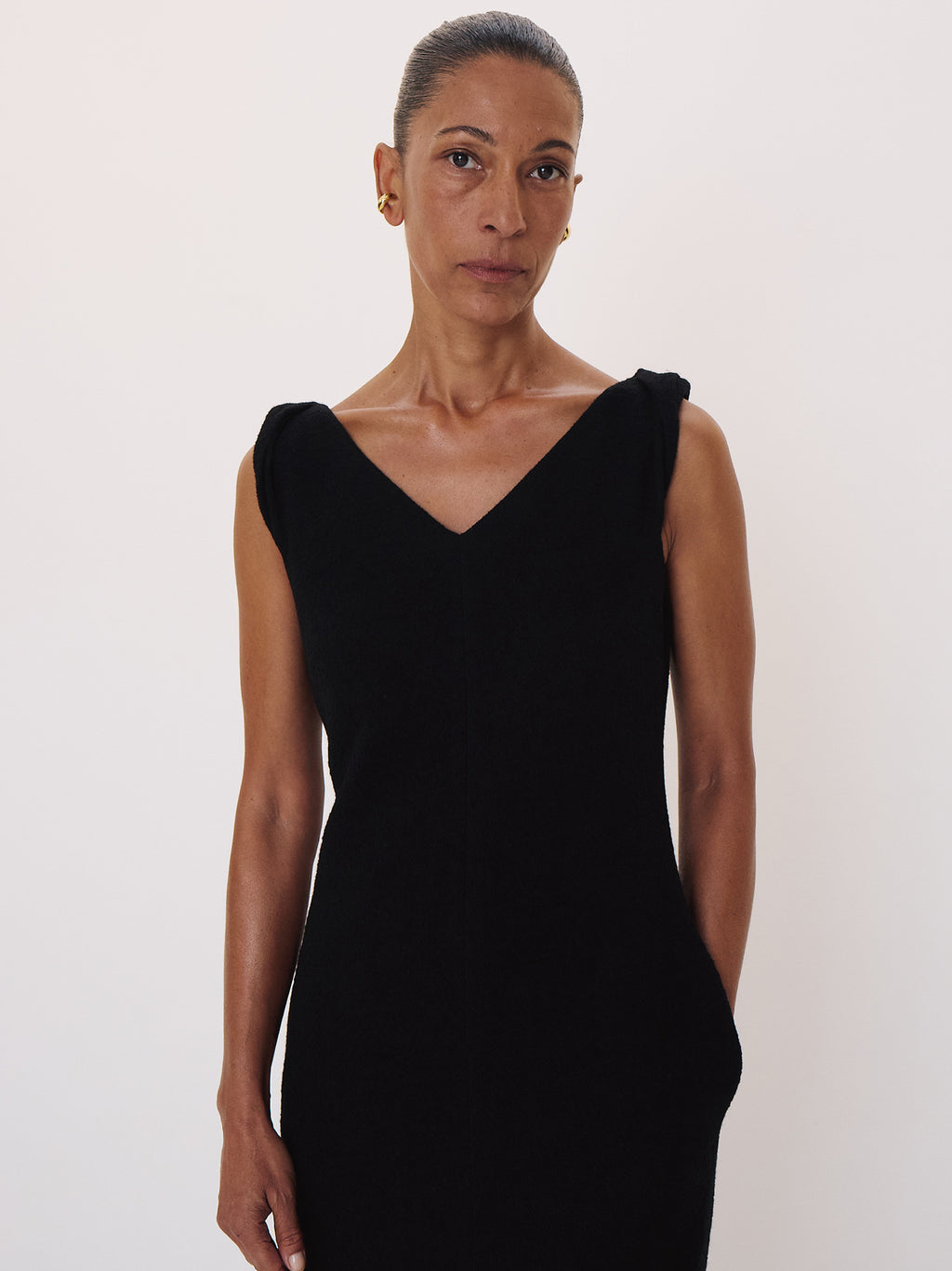 Twist Detail Dress (Black)