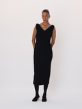 Twist Detail Dress (Black)